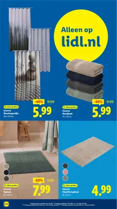 Lidl - Folder week 51 - Voorbeeld van een folder van Lidl, geldig van 15.12.2025 | Pagina: 7 | Producten: Badmat, Handdoek, Douchegordijn