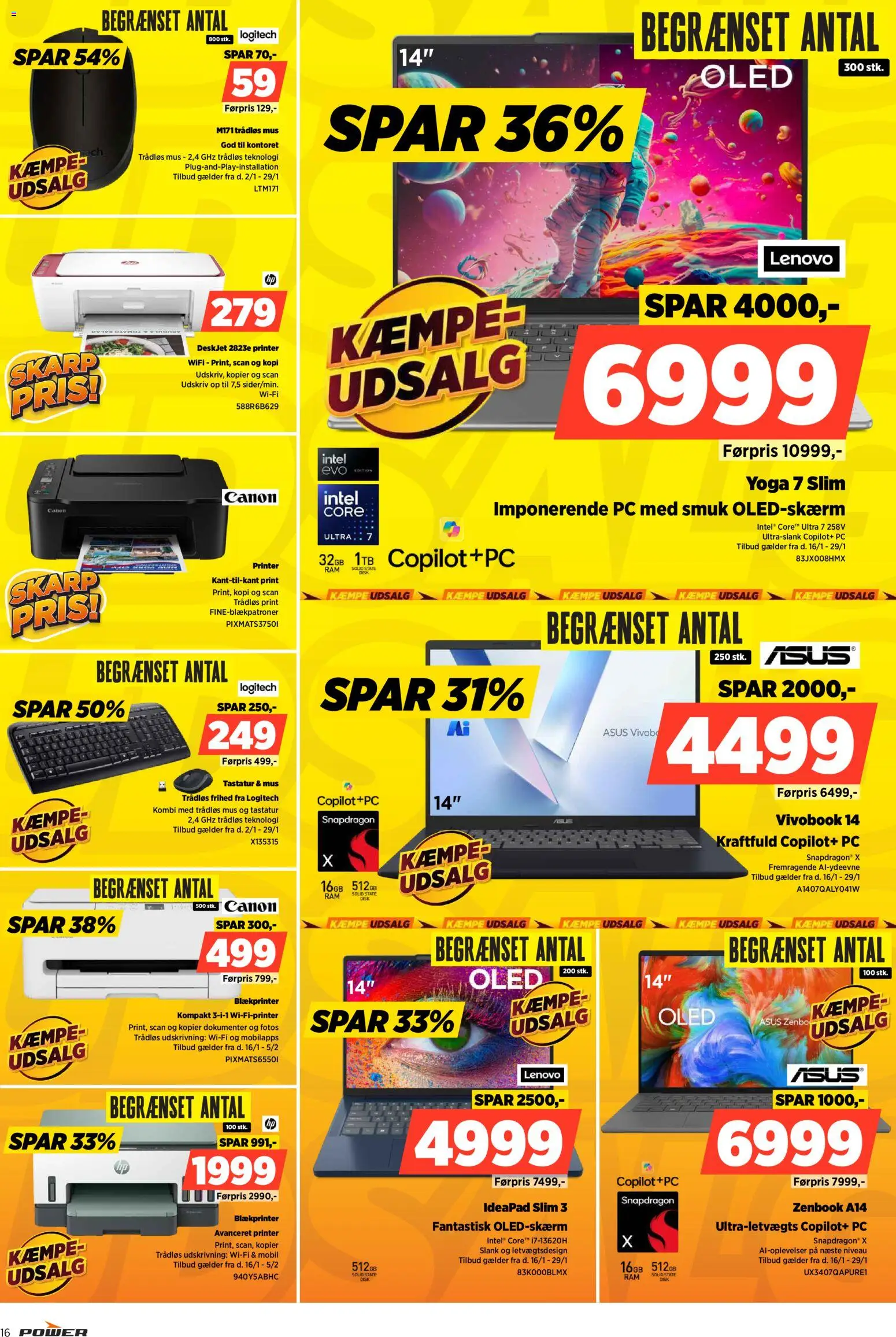 Power tilbudsavis – gyldig fra 16.01.2026 | Side: 16 | Produkter: Disk, PC, Printer, Mus