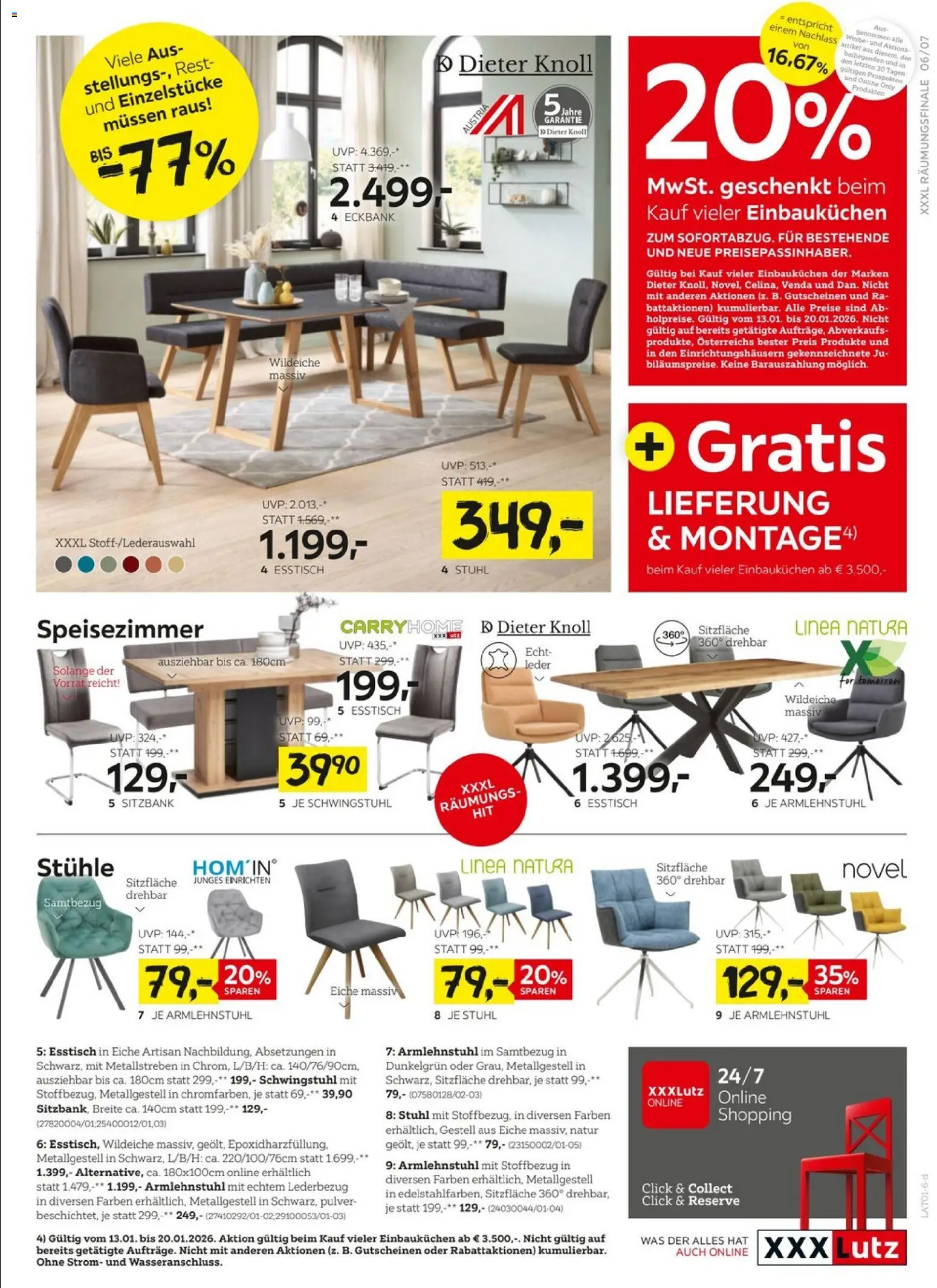 XXXLutz Winter Räumungsverkauf gültig ab 13.01.2026 | Seite: 7 | Produkte: Stuhl
