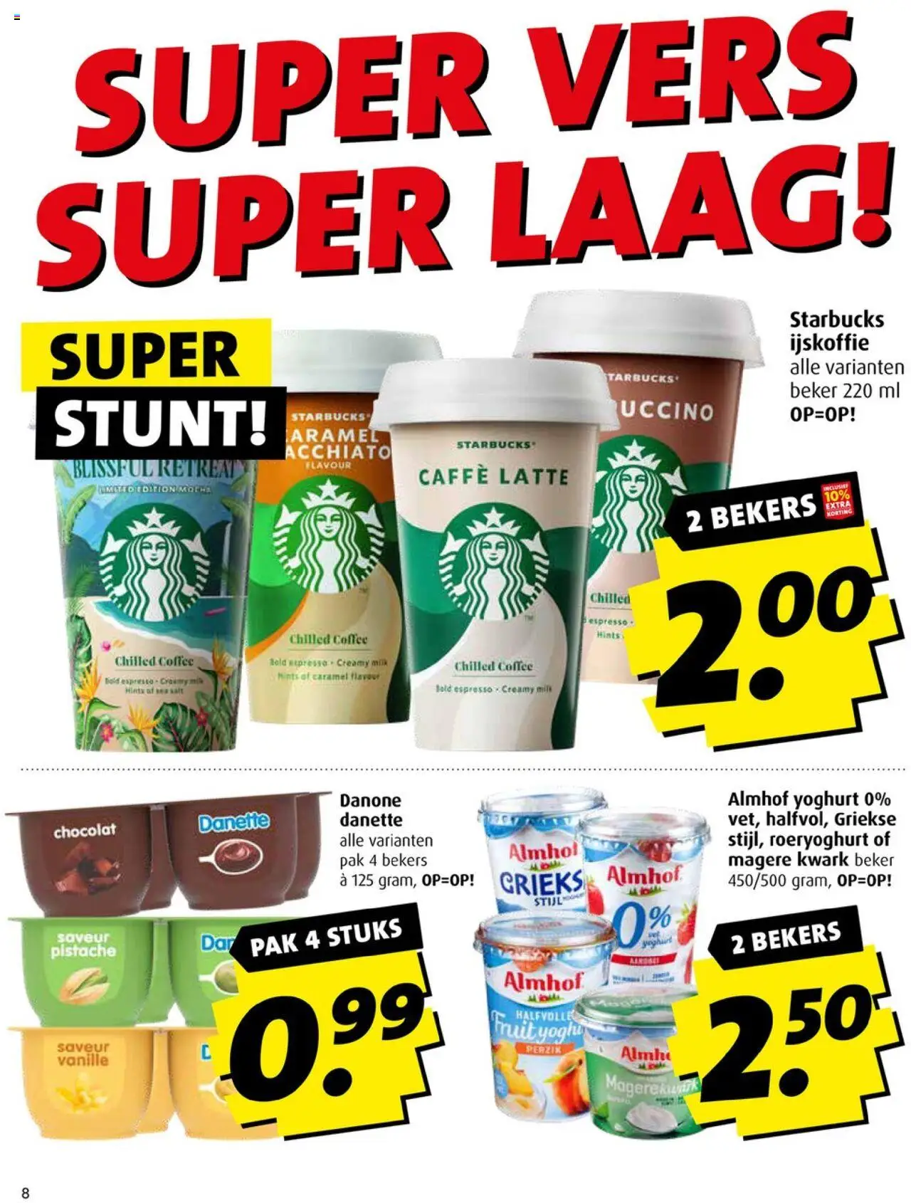  | Pagina: 8 | Producten: Yoghurt, Beker, Kwark, Ijskoffie