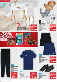 Dječje sportske hlače, kratke od poliesterskih vlakana vel. 110/116-146/152 razne boje komad - Pregled kataloga iz trgovine Kaufland, vrijedi od 04.02.2026 | Stranica: 14