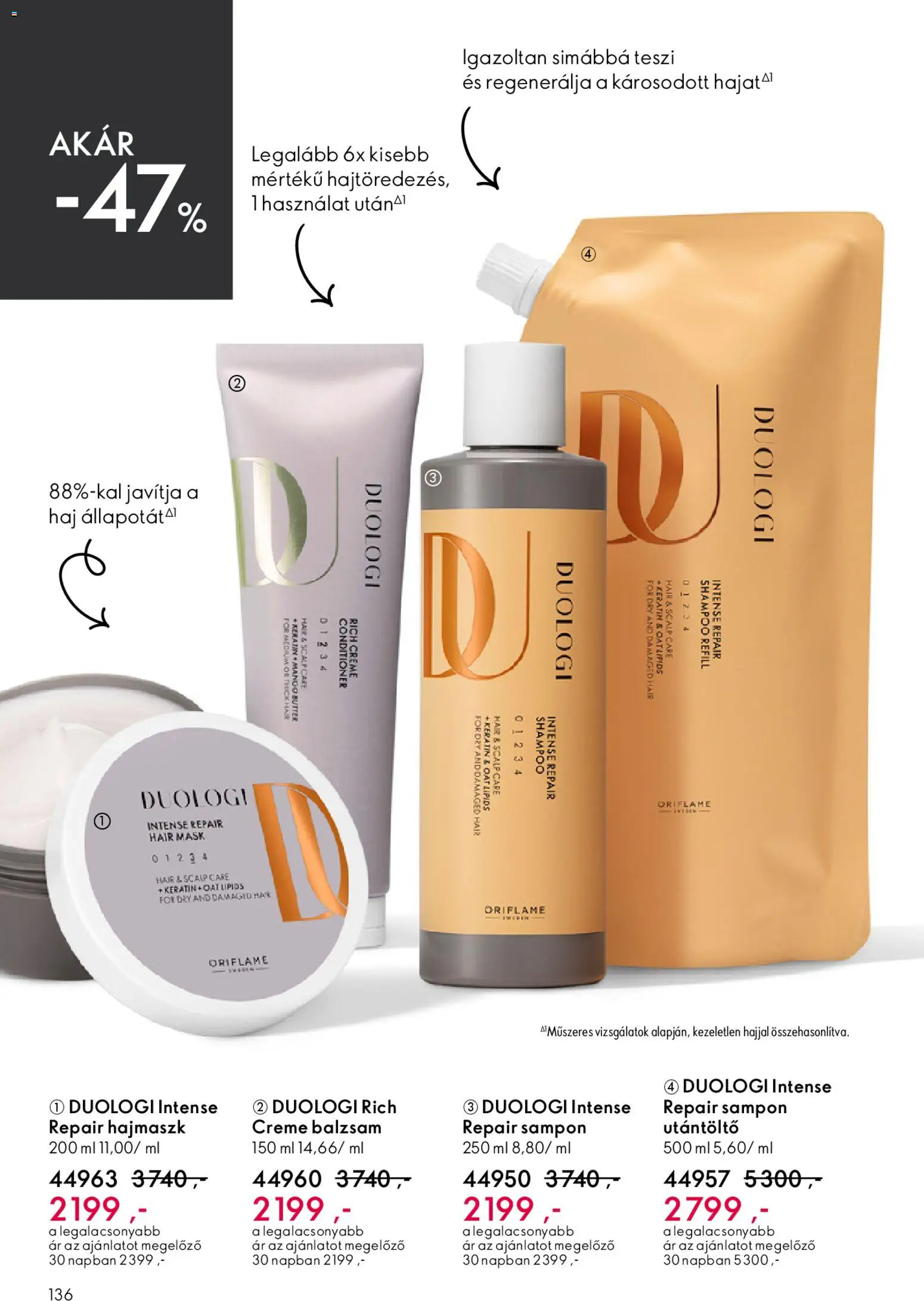 Oriflame akciós ujság - amely érvényes a következő dátumtól: 15.04.2026 | Oldal: 136 | Termékek: Sampon, Hajmaszk