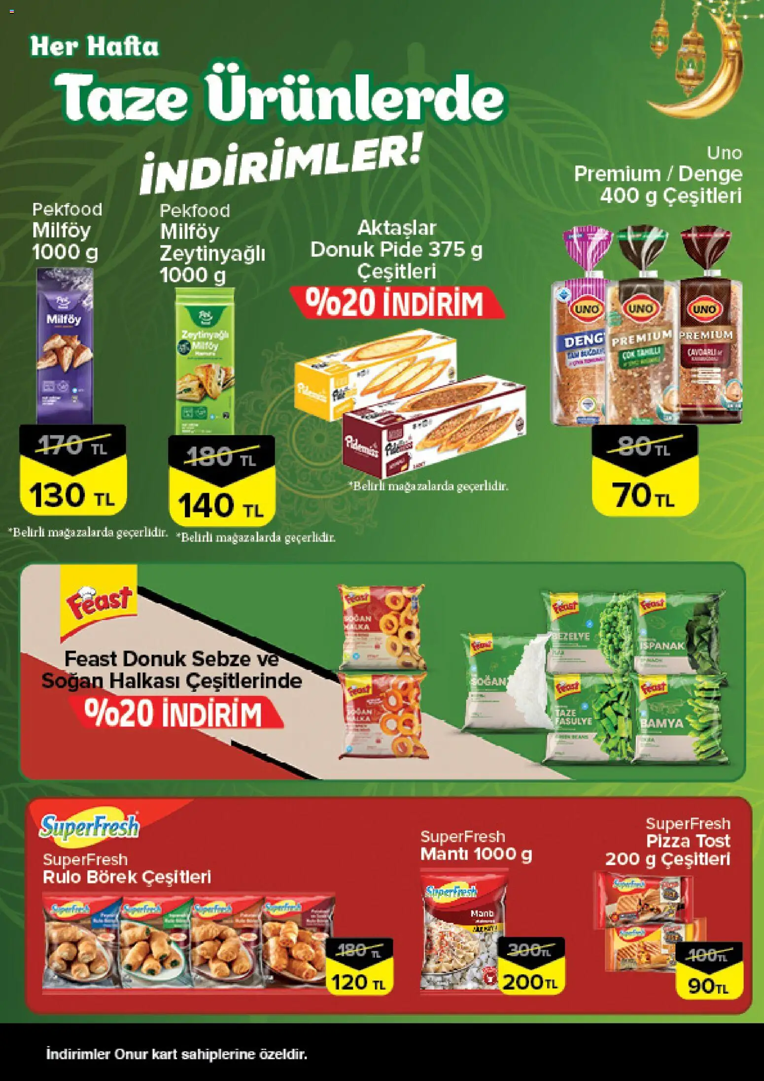 Onur Market Taze Ürünlerde İndirimler - İstanbul - 12.02.2026 tarihinden itibaren geçerlidir | Sayfa: 6 | Ürünler: Ispanak, Pizza, Soğan, Sebze