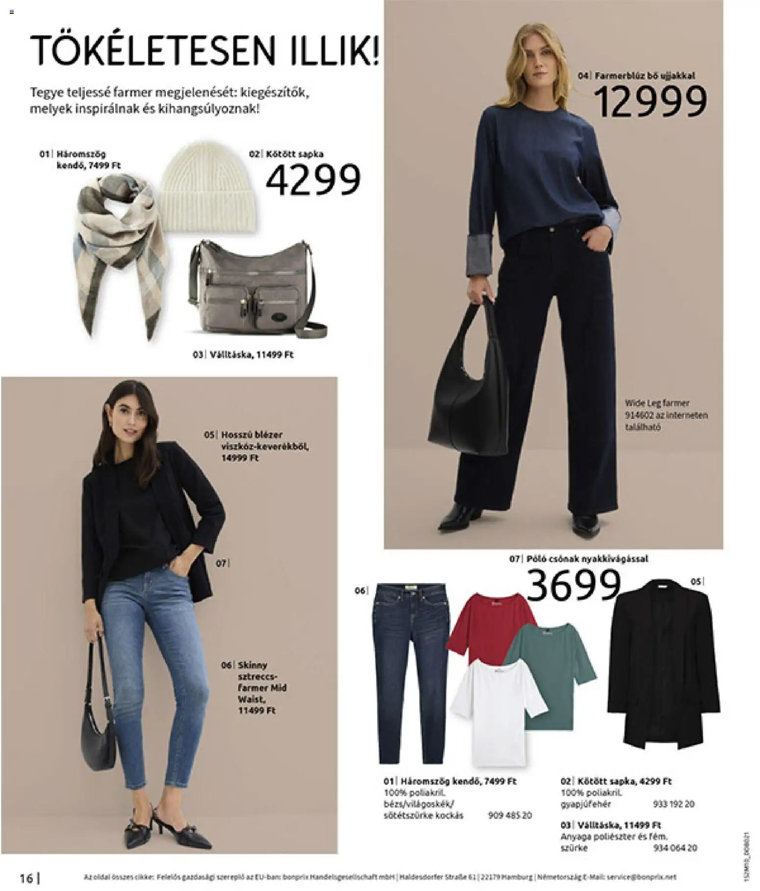 Bonprix akciós ujság - amely érvényes a következő dátumtól: 24.11.2025 | Oldal: 18 | Termékek: Sapka, Farmer, Blézer