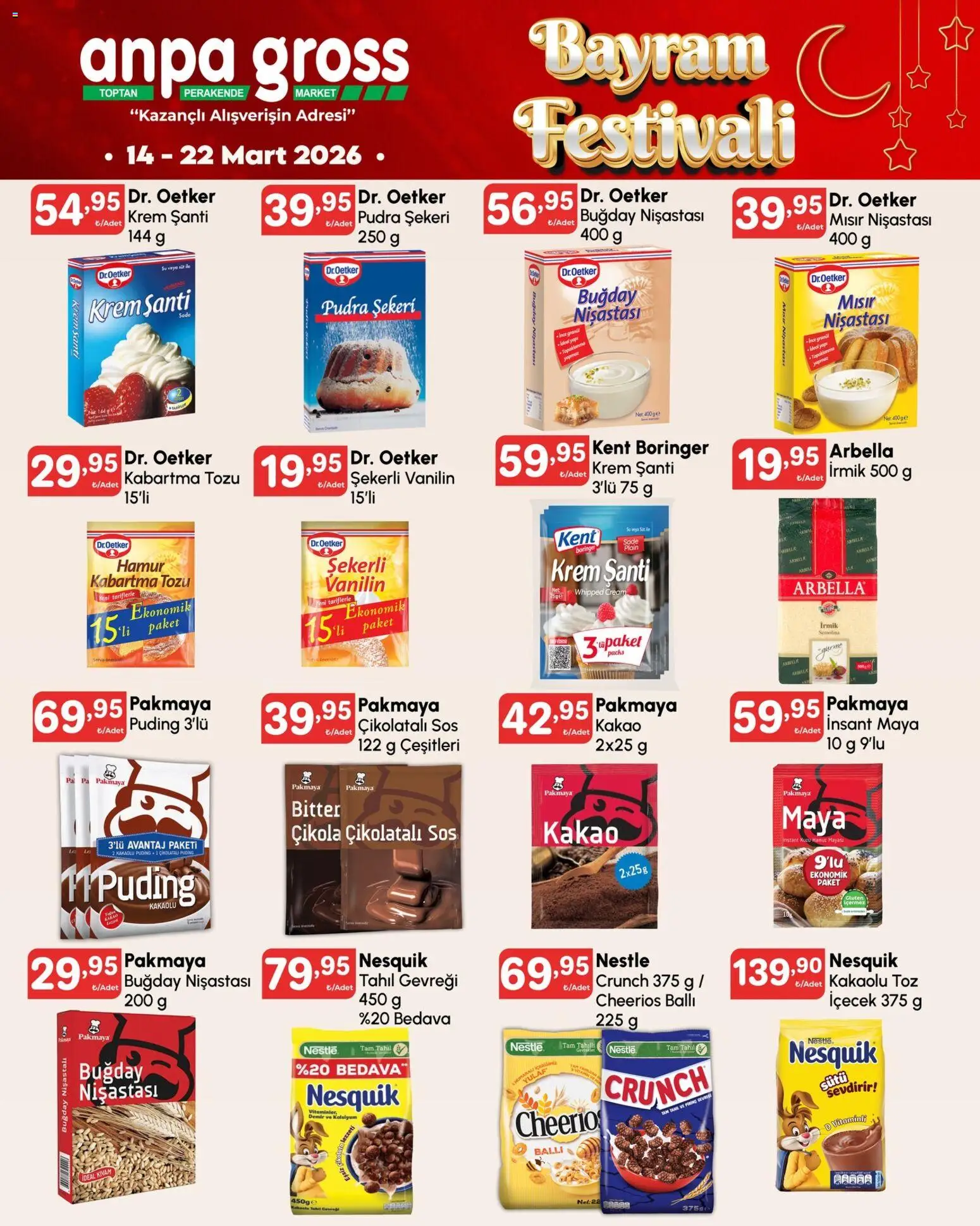 Anpa Gross Katalog - 14.03.2026 tarihinden itibaren geçerlidir | Sayfa: 14 | Ürünler: Tahıl gevreği, Pudra, Su, Mısır