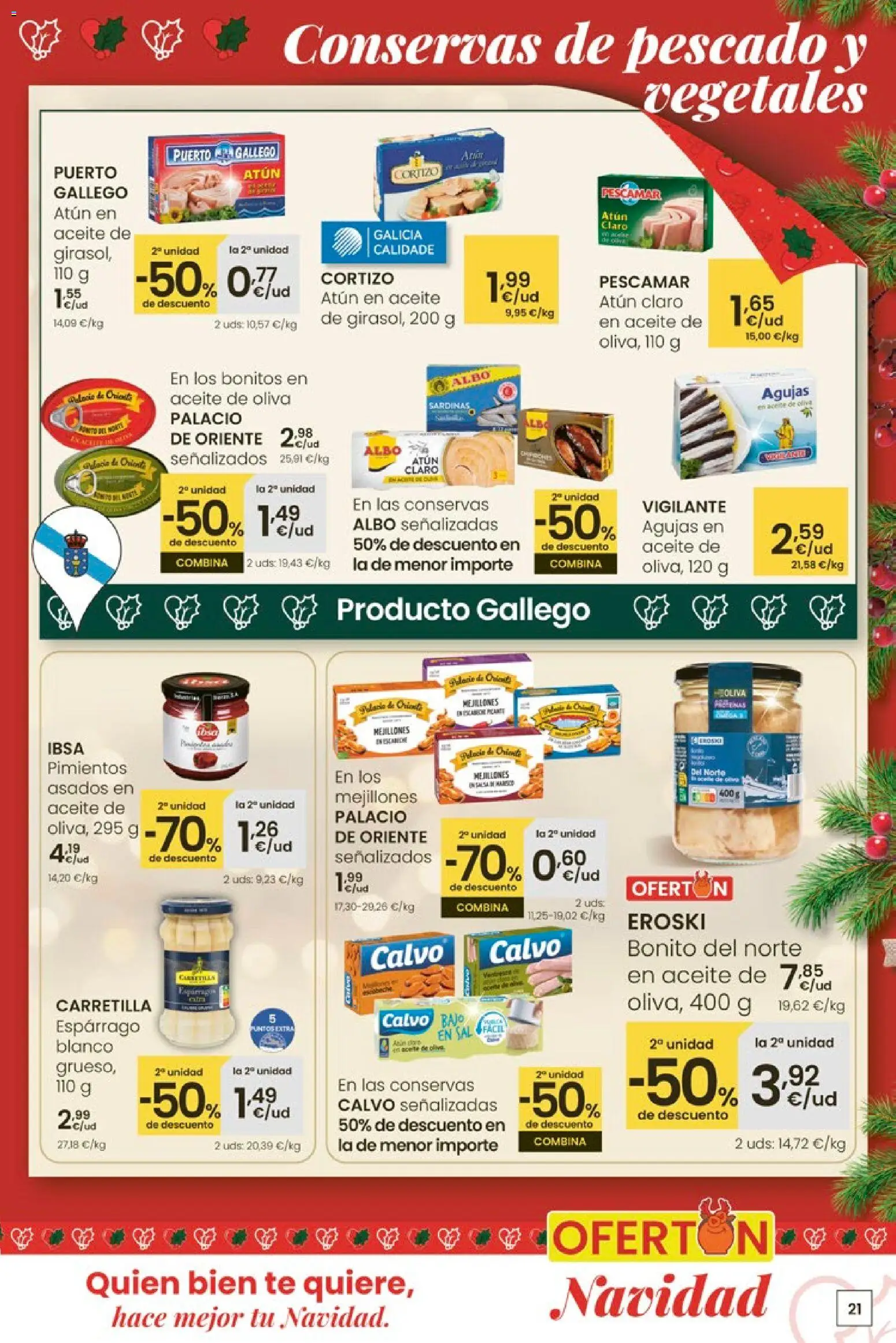 Eroski - Navidad  │ válido desde el 18.12.2025 | Página: 21 | Productos: Aceite, Pescado, Aceite de oliva, Atún claro