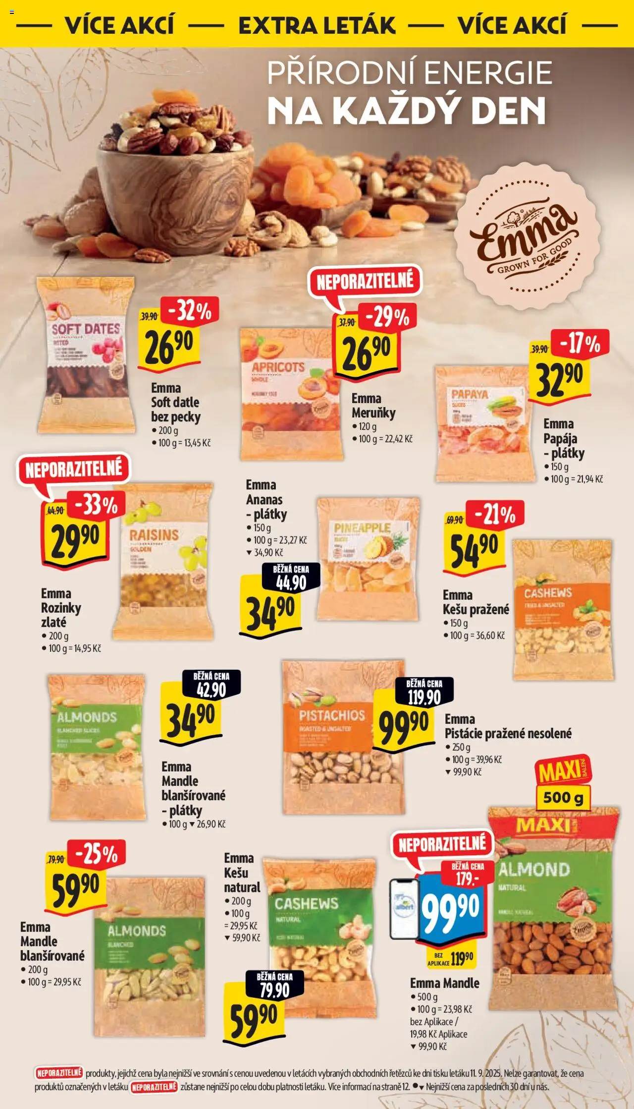 Albert leták - Supermarket od 17.09.2025 | Strana: 39 | Produkty: Kešu, Pistácie, Datle, Meruňky