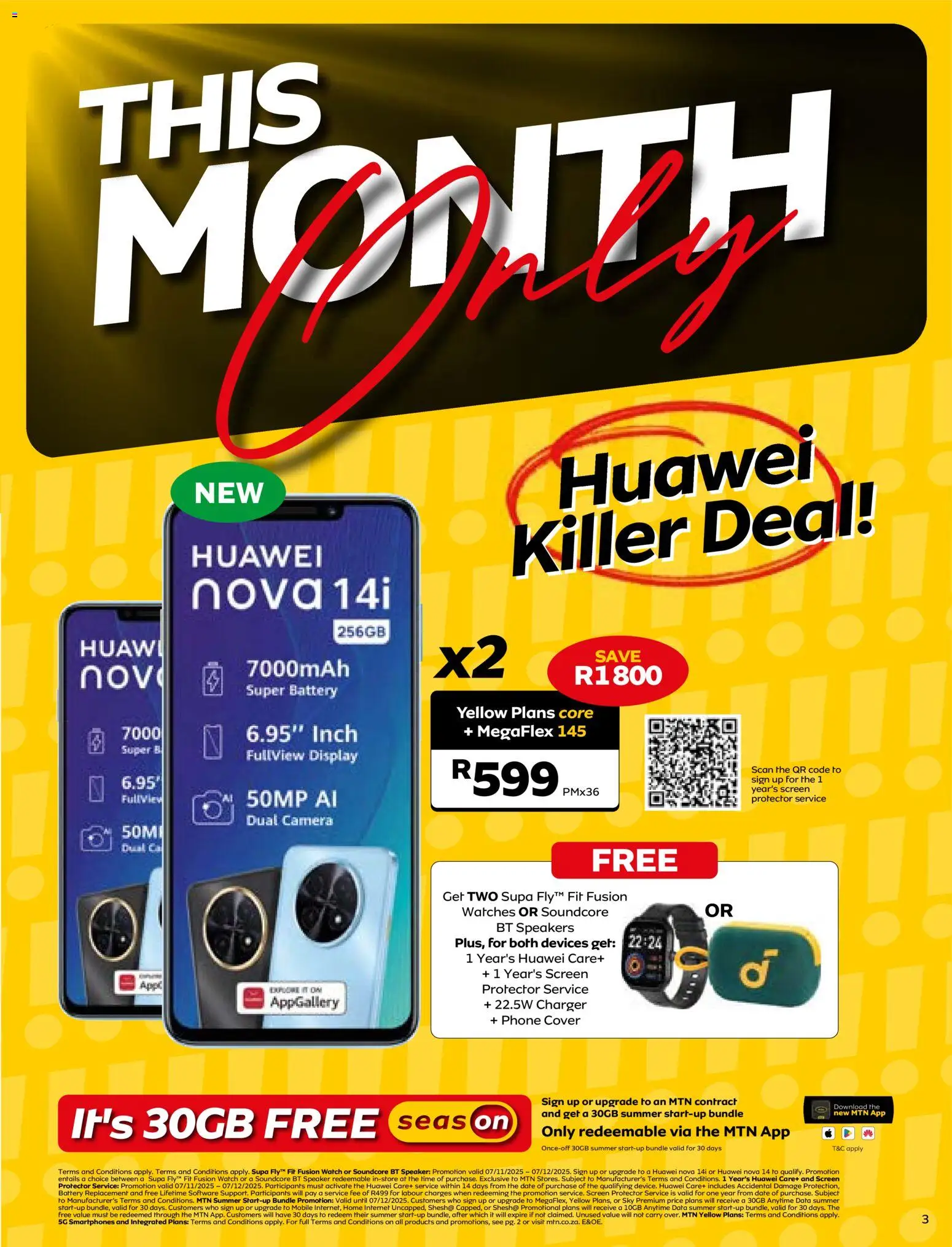 New MTN catalogue – valid from 07.11.2025 | Page: 3 | Products: Data, Phone, Camera, Battery