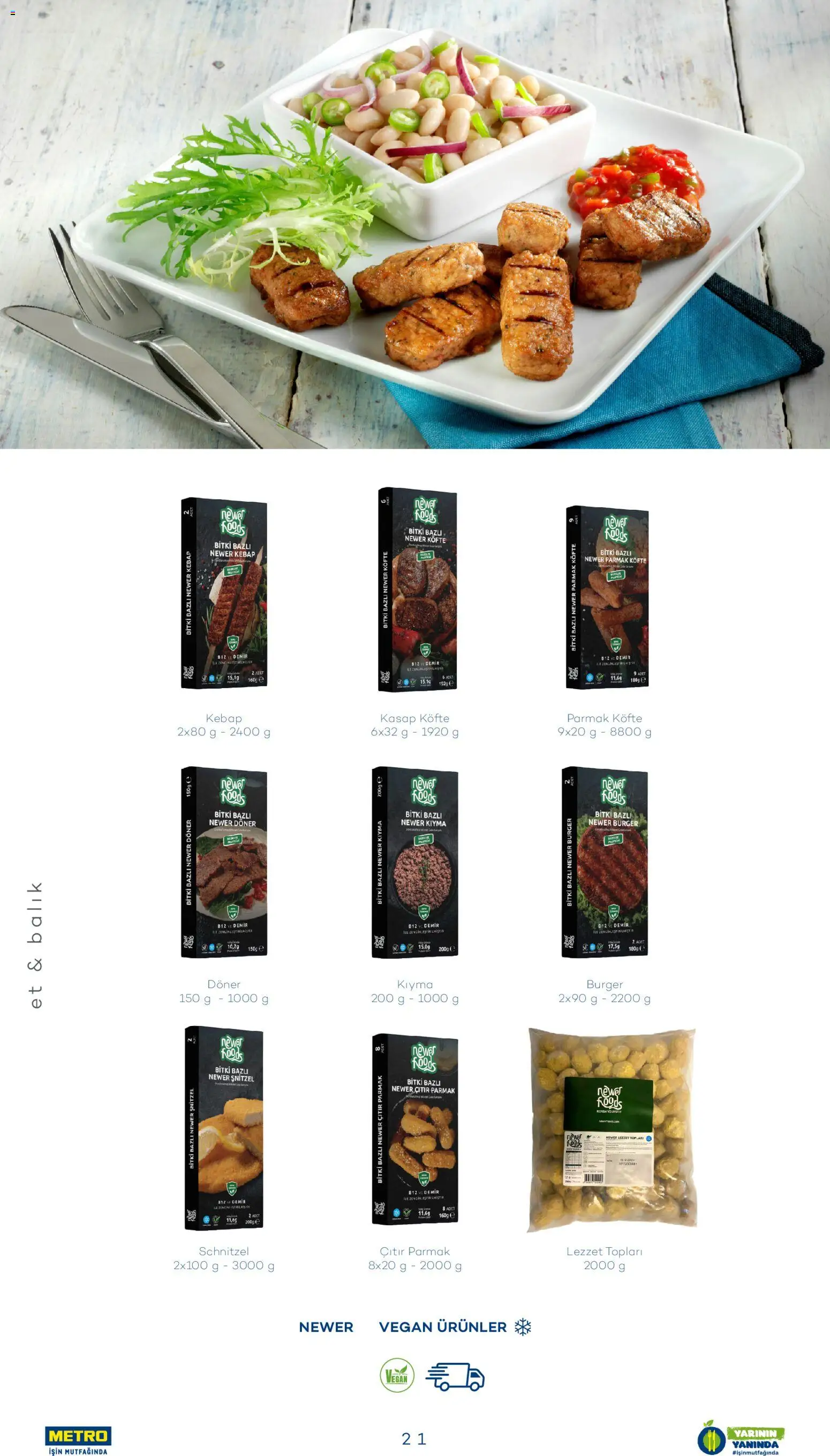 Metro - Sürdürülebilir Ürünler Kataloğu - 28.07.2025 tarihinden itibaren geçerlidir | Sayfa: 21 | Ürünler: Döner, Balık, Kıyma