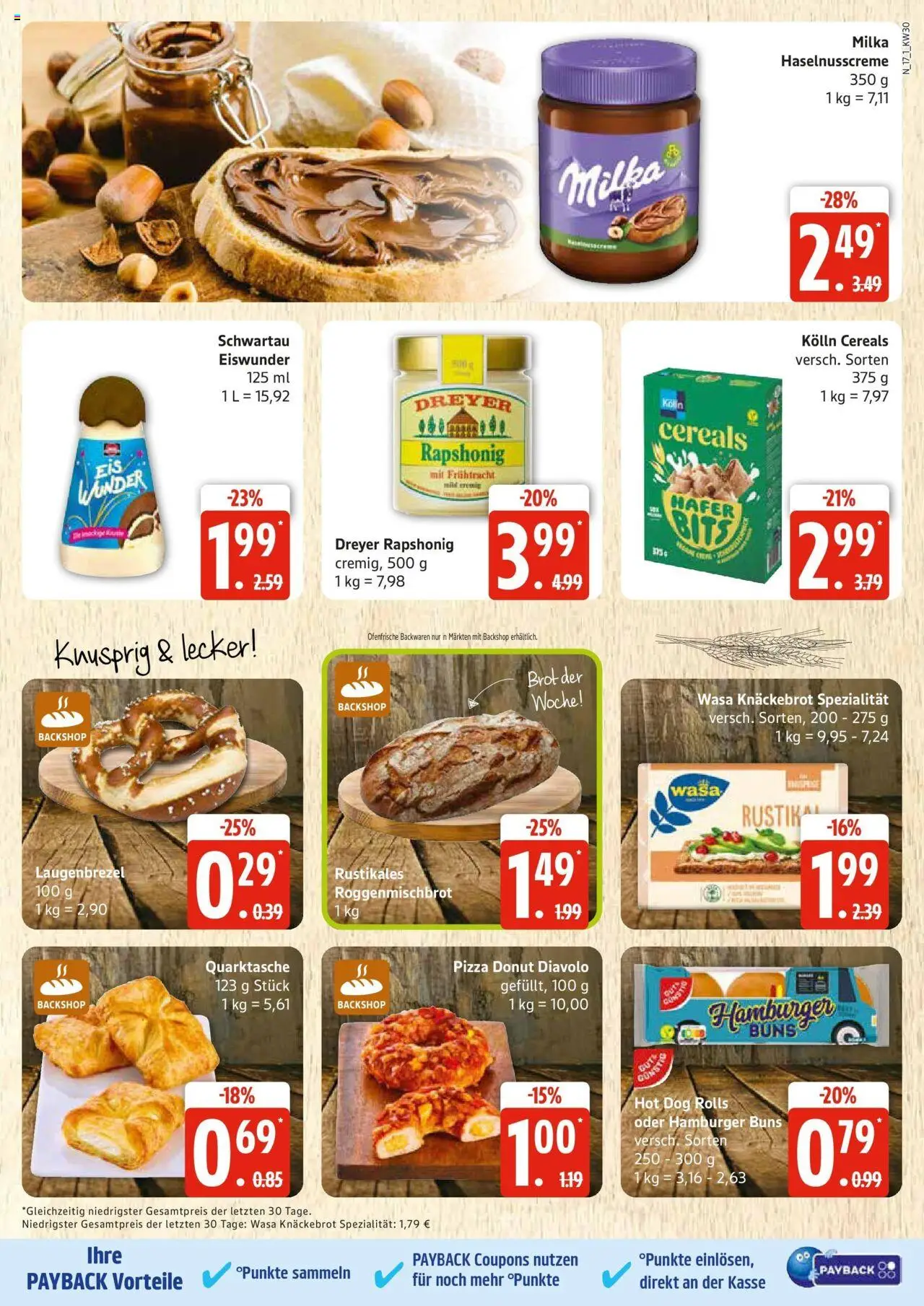 Edeka prospekt Rostock	 - gültig ab dem 20.07.2025 | Seite: 17 | Produkte: Kolln, Wasa knackebrot, Brot, Pizza