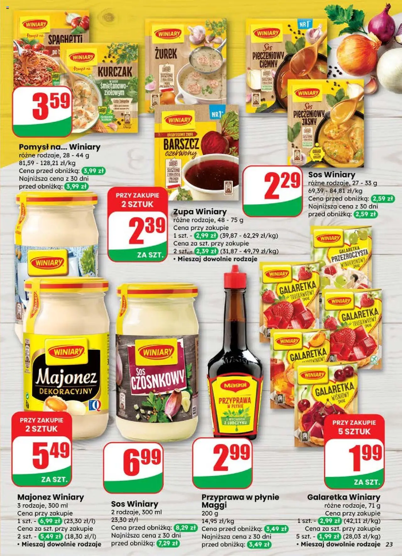 Dino Gazetka od 25.06.2025 | Strona: 23 | Produkty: Galaretka, Zurek, Zupa, Majonez