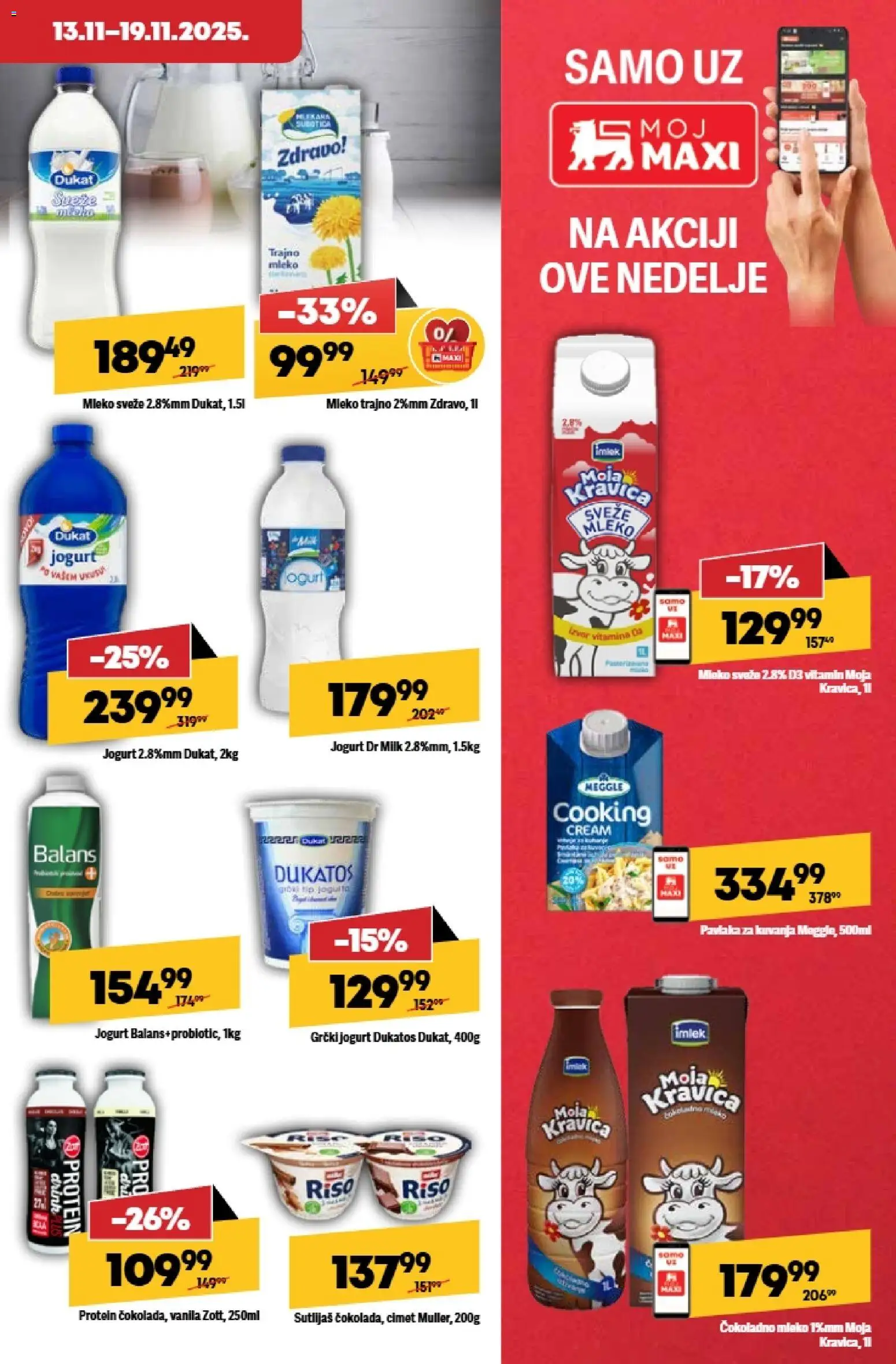 Maxi katalog - važi od 13.11.2025 | Strana: 15 | Proizvode: Sveže mleko, Mleko, Jogurt, Pavlaka