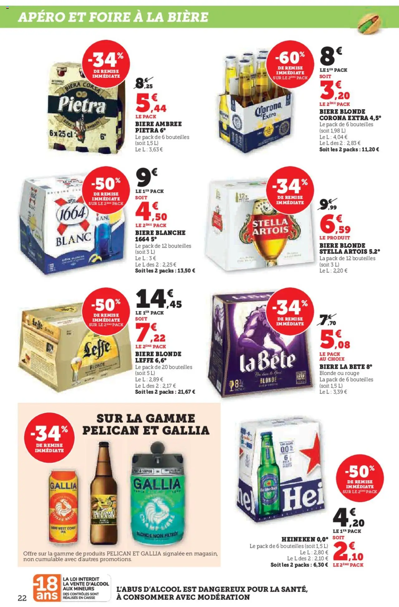  | Page: 22 | Produits: Filtre, Bière blonde, Biere blonde leffe, Corona extra