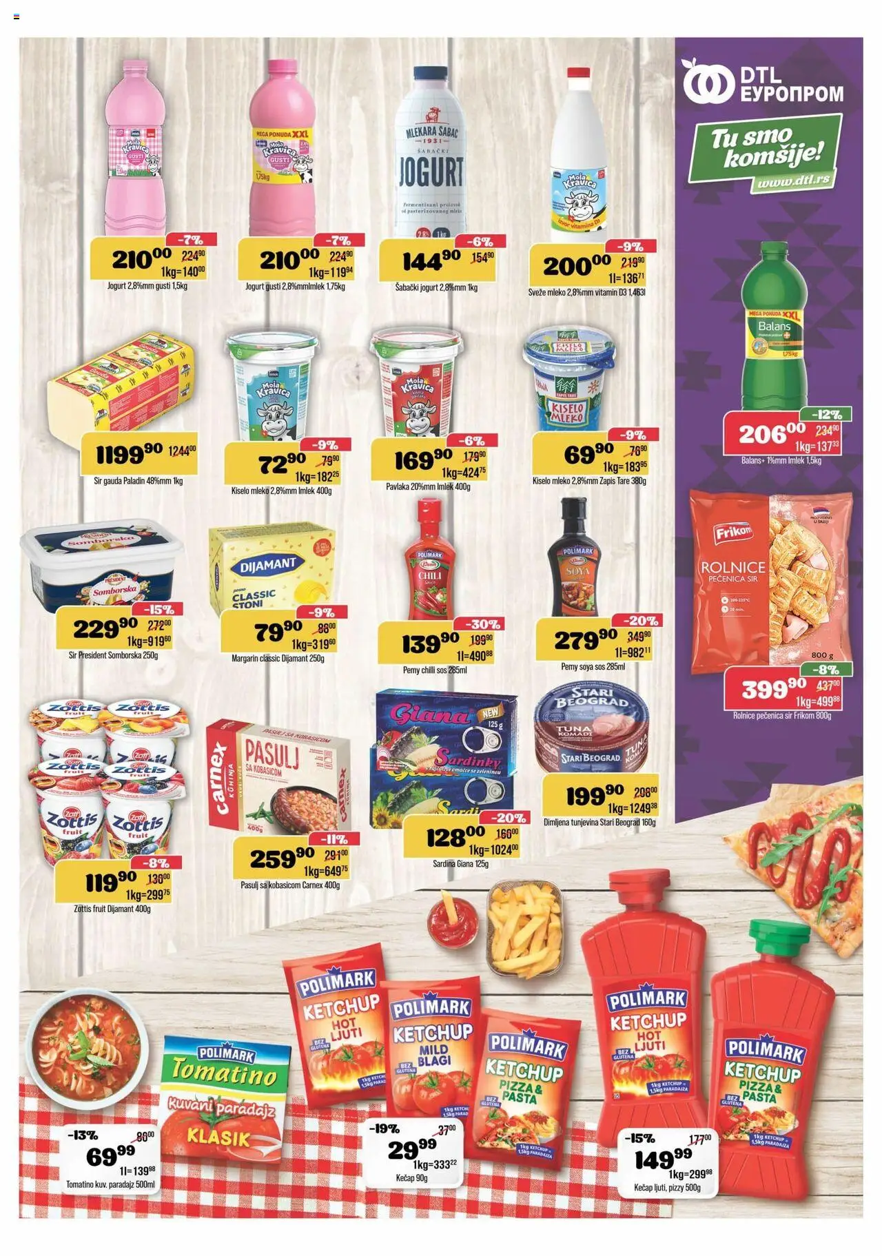 Europrom katalog - važi od 10.09.2025 | Strana: 5 | Proizvode: Kečap, Margarin, Mleko, Pavlaka