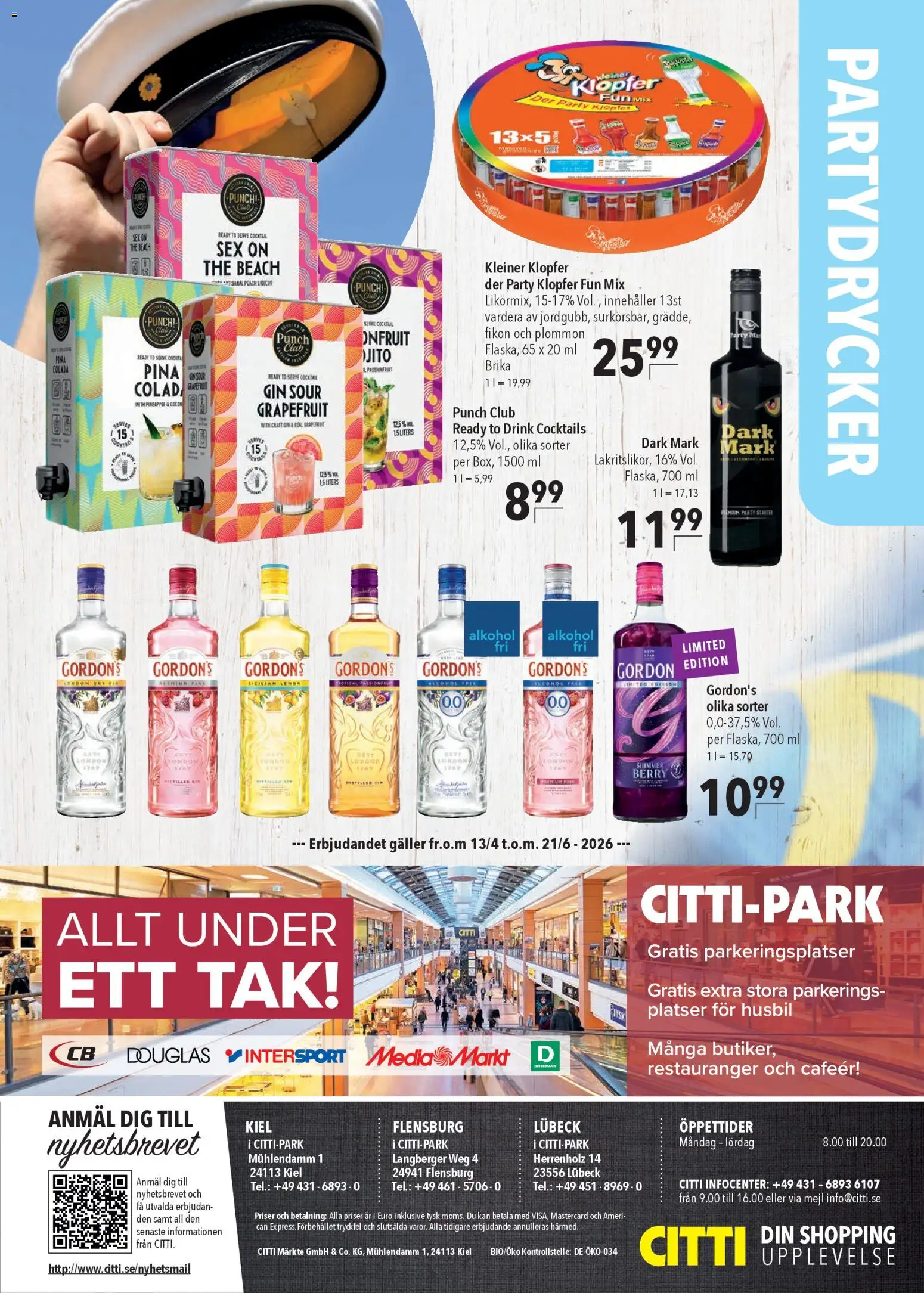 CITTI Markt Schweden-Werbung – gültig ab 13.04.2026 | Seite: 8 | Produkte: Grapefruit, Gin