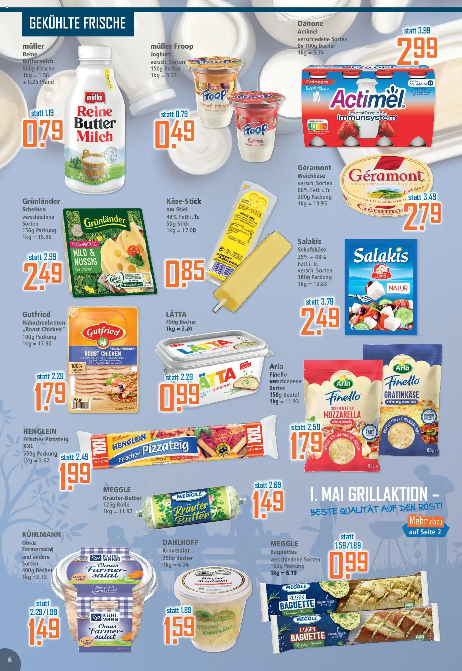 Klaas & Kock Prospekt 	 – gültig ab 27.04.2026 | Seite: 6 | Produkte: Buttermilch, Baguette, Grat, Lätta