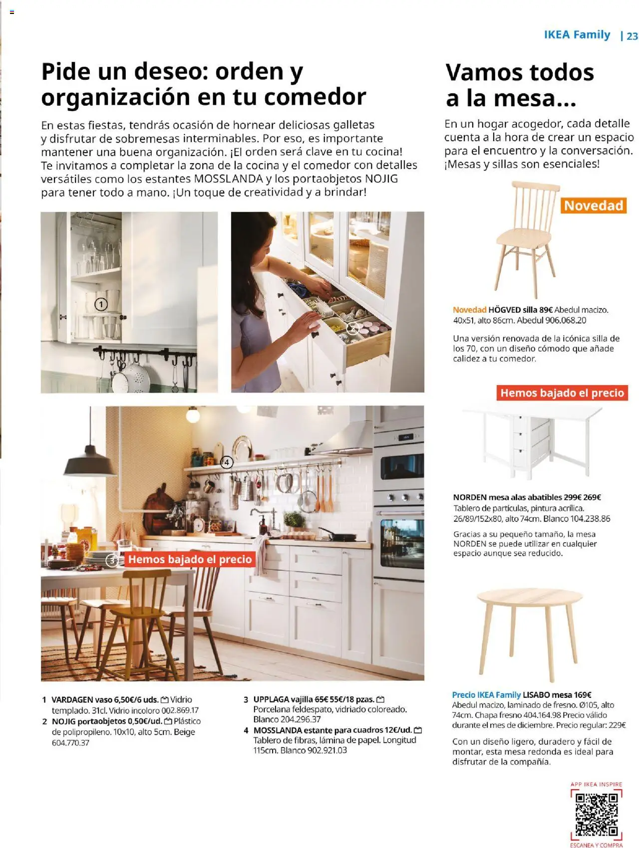 Catálogo IKEA Family │ válido desde el 01.10.2025 | Página: 23 | Productos: Té, Galletas, Cocina, Mesa