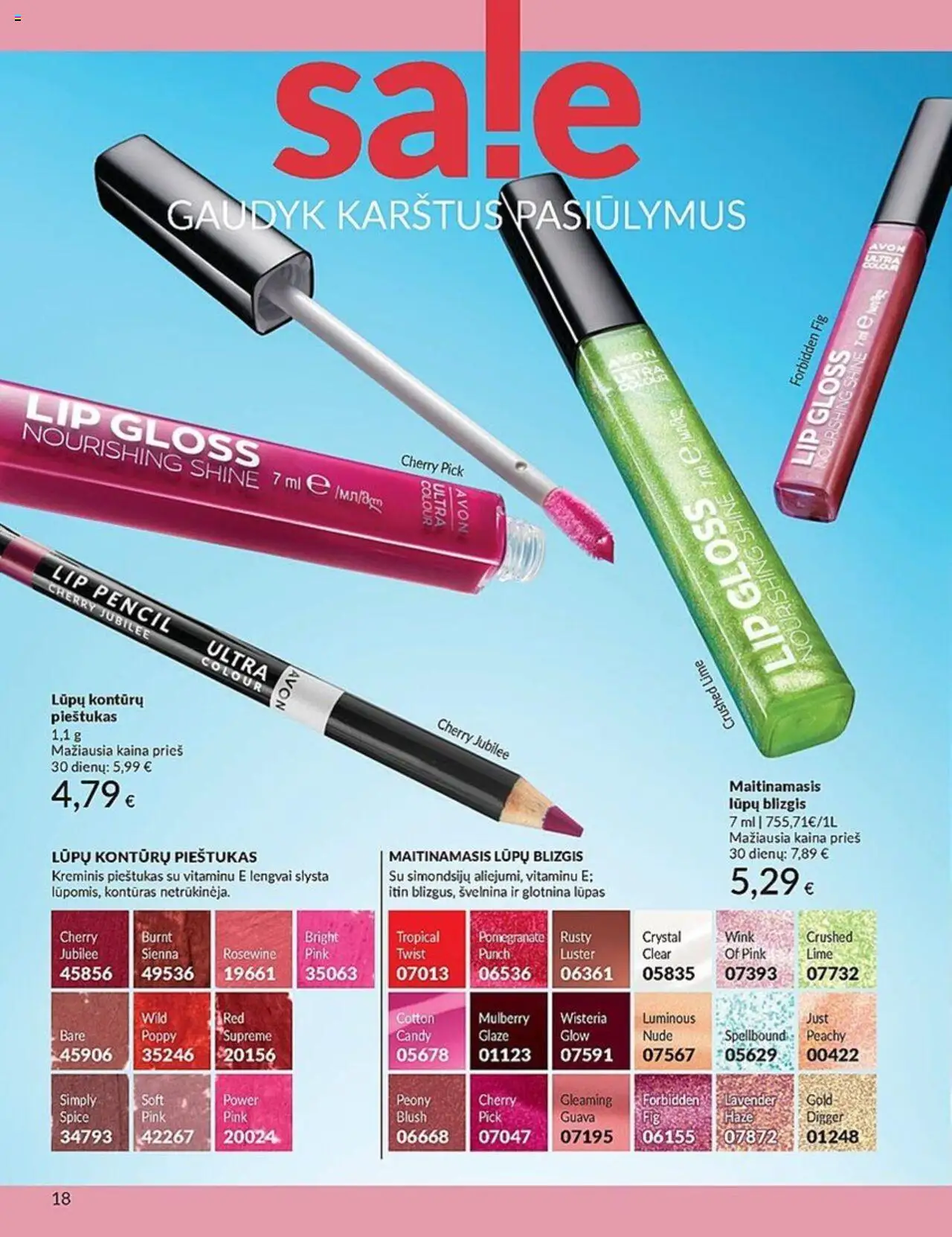 AVON leidinys│galioja nuo 01.07.2025 | Puslapis: 18 | Prekių: Lūpų blizgis