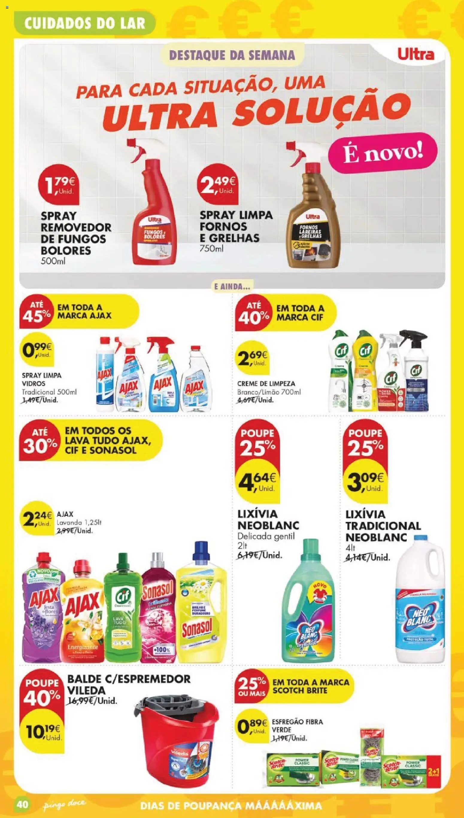 Pingo Doce folheto │ válido de 28.04.2026 | Página: 46 | Produtos: Esfregão, Perfume, Limpa vidros, Creme
