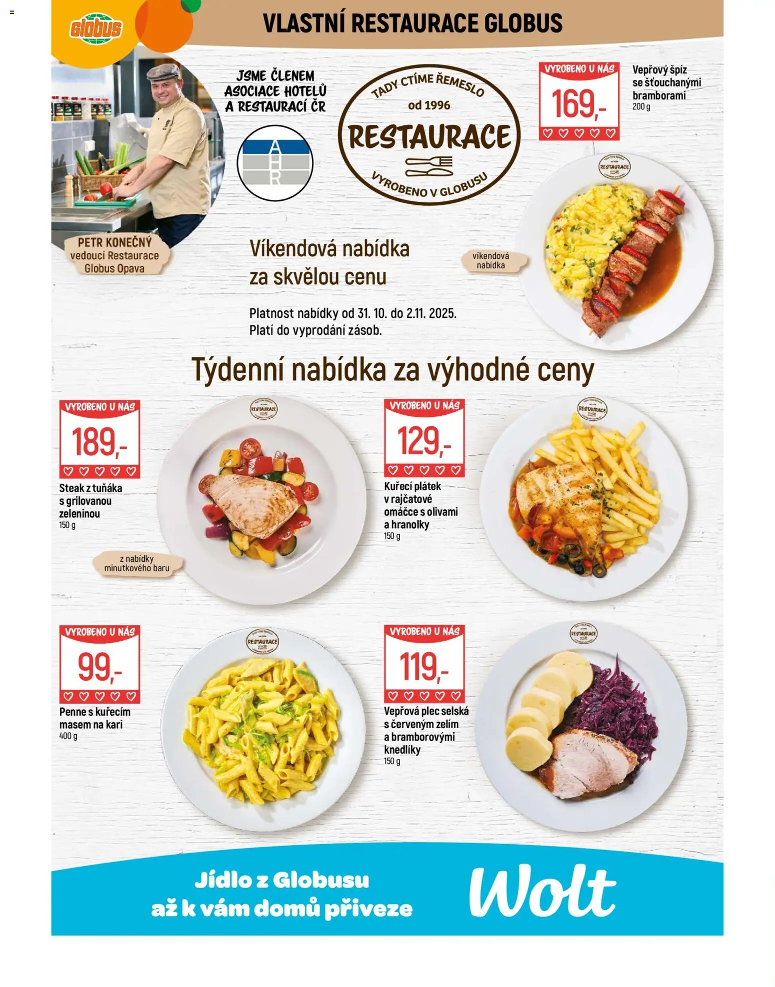 Globus leták - Opava od 29.10.2025 | Strana: 9 | Produkty: Penne, Globus, Steak, Vepřová plec