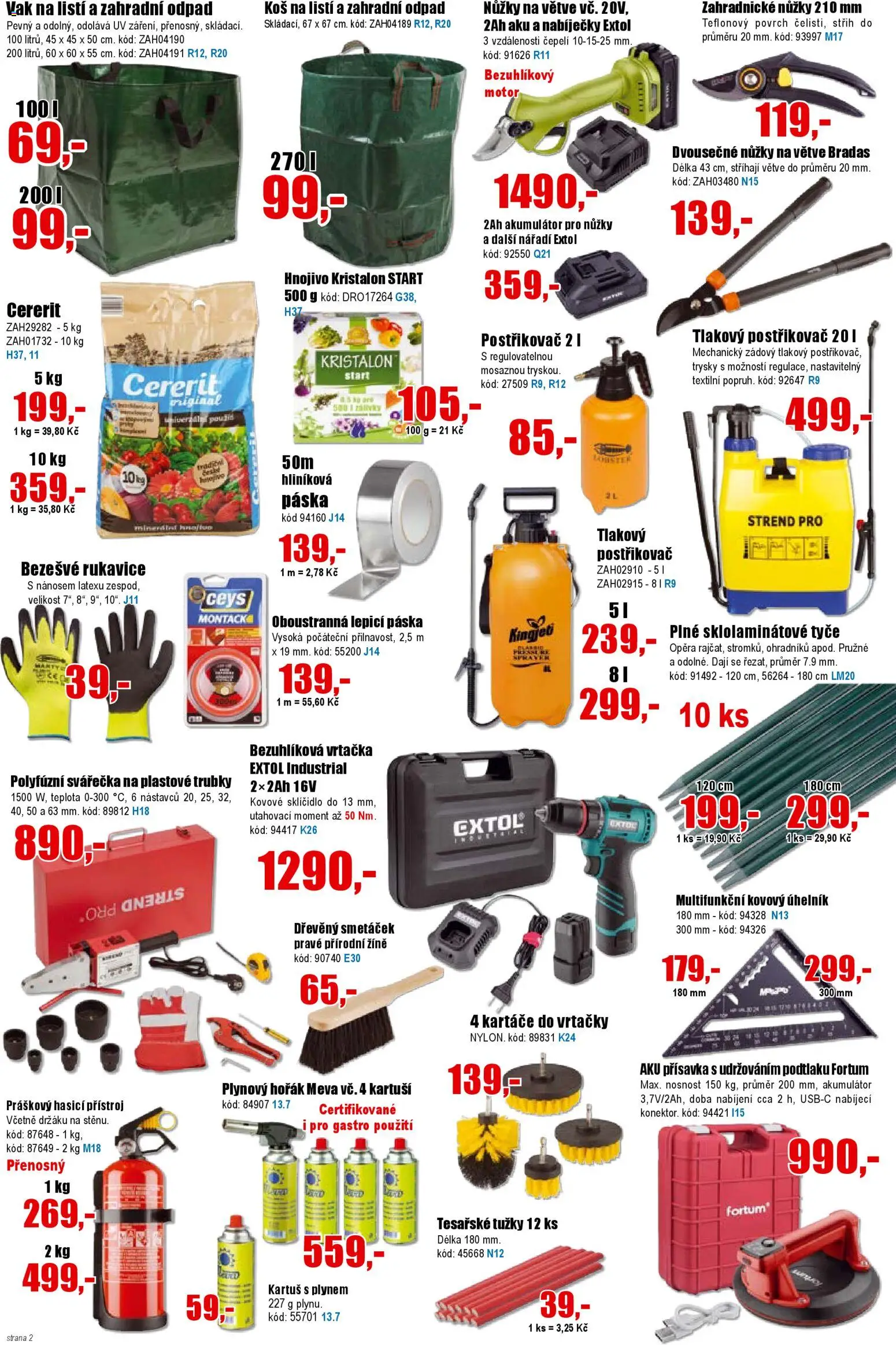 Eva supermarket leták od 25.02.2026 | Strana: 2 | Produkty: Rukavice, Nůžky na větve, Nářadí, Smetáček