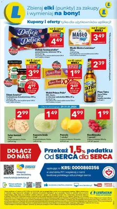 Pogląd oferty "Lewiatan gazetka - Legnica" - ważna od 29.01.2026 | Strona: 8 | Produkty: Kapusta, Dżem, Masło, Kapusta biała