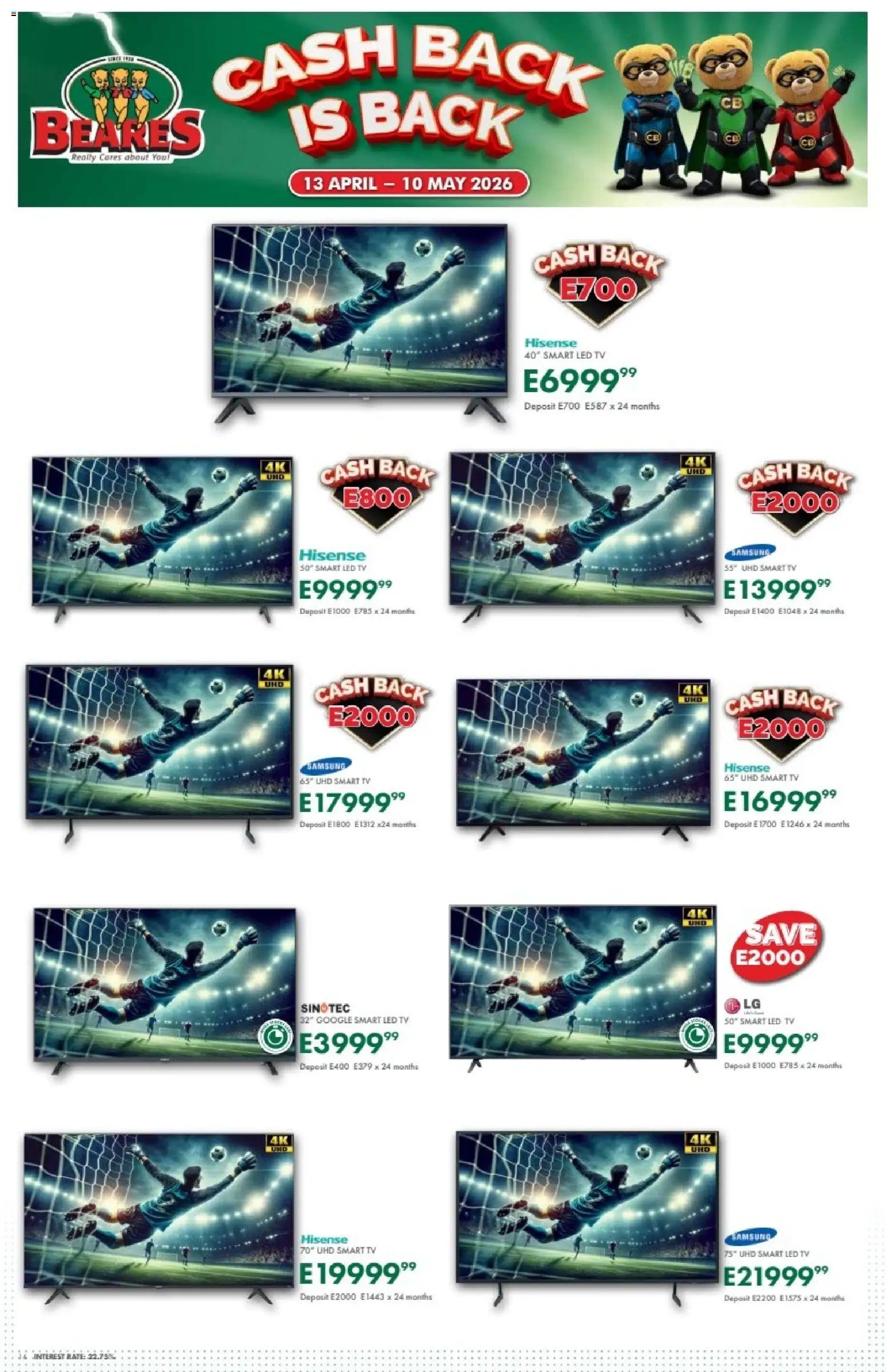 New Beares catalogue – valid from 13.04.2026 | Page: 14 | Products: TV