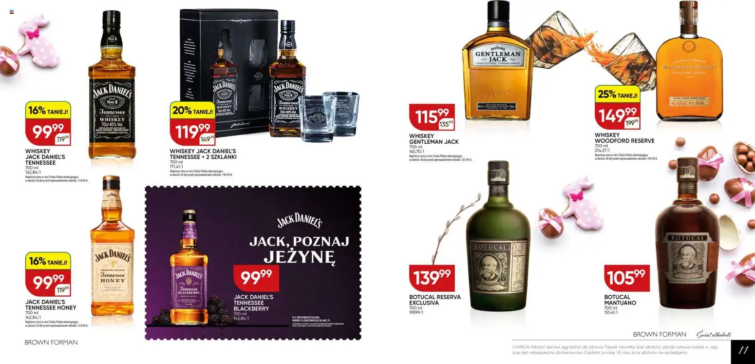 Chata Polska gazetka - Mocna Oferta od 24.03.2026 | Strona: 6 | Produkty: Gentleman Jack, Jack Daniel's, Szklanki, Alkohol