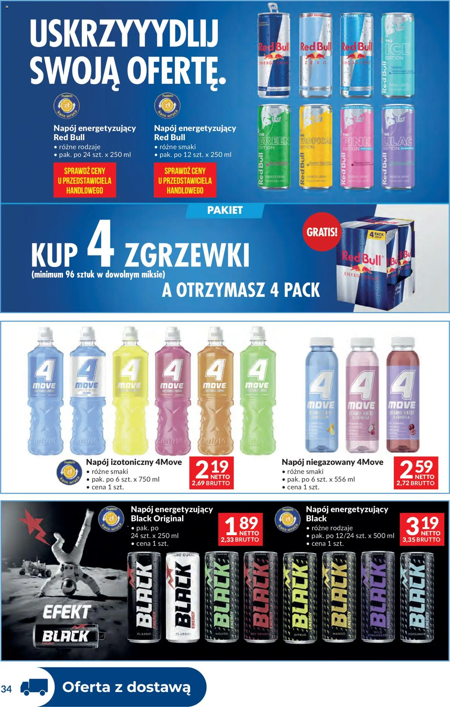 Makro gazetka - Dystrybucja do sklepów od 14.04.2026 | Strona: 34 | Produkty: Red bull