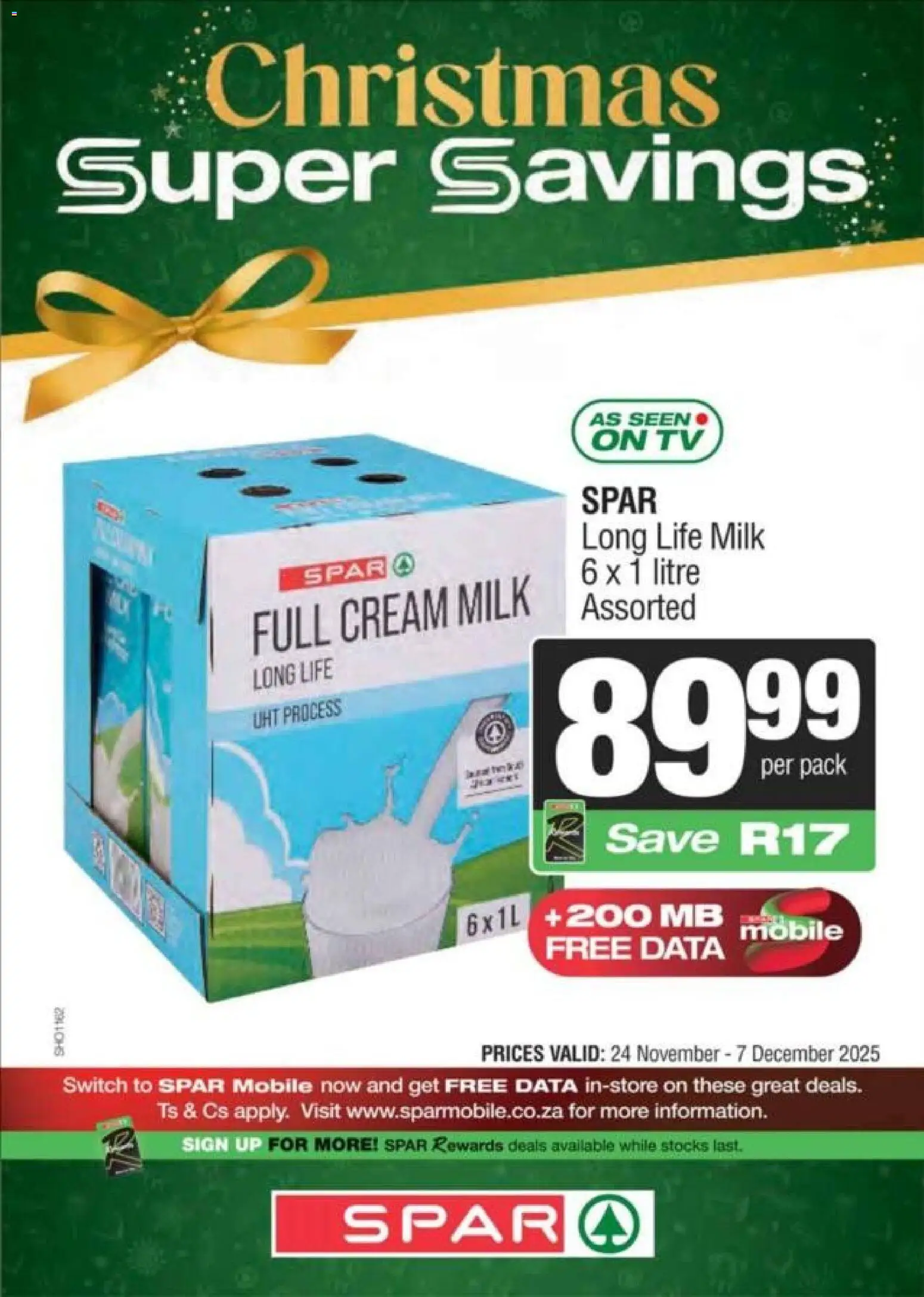New KWIKSPAR catalogue – valid from 24.11.2025 | Page: 2 | Products: Data, TV, Milk, Switch
