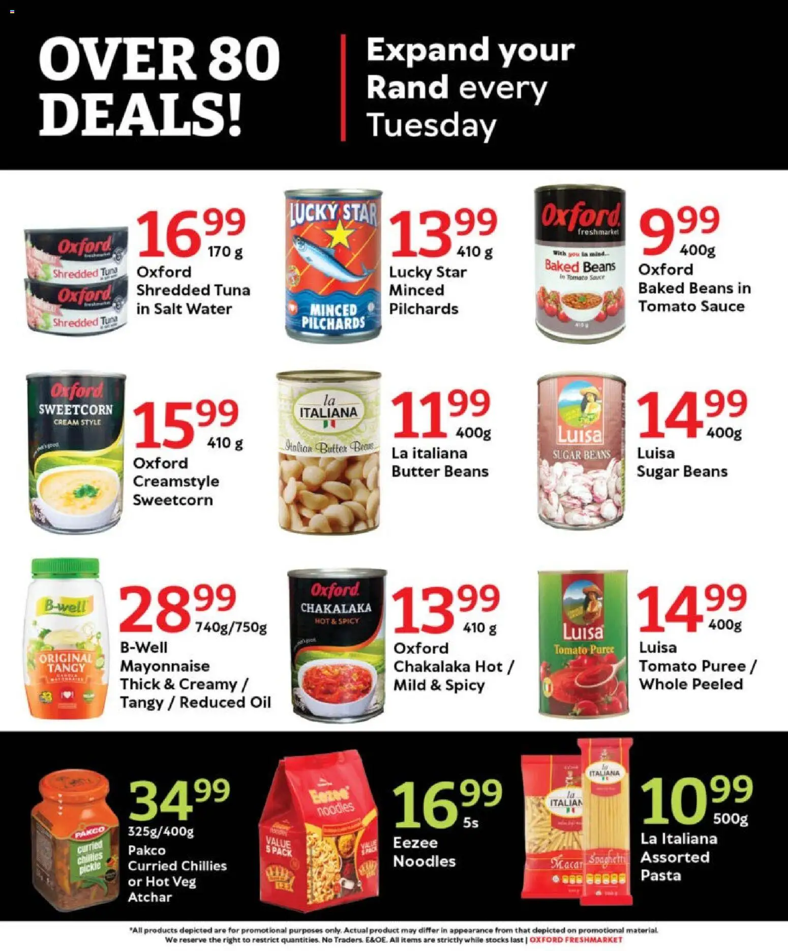 New Oxford Freshmarket catalogue – valid from 04.11.2025 | Page: 6 | Products: Baked beans, Butter, Atchar, Tomato sauce