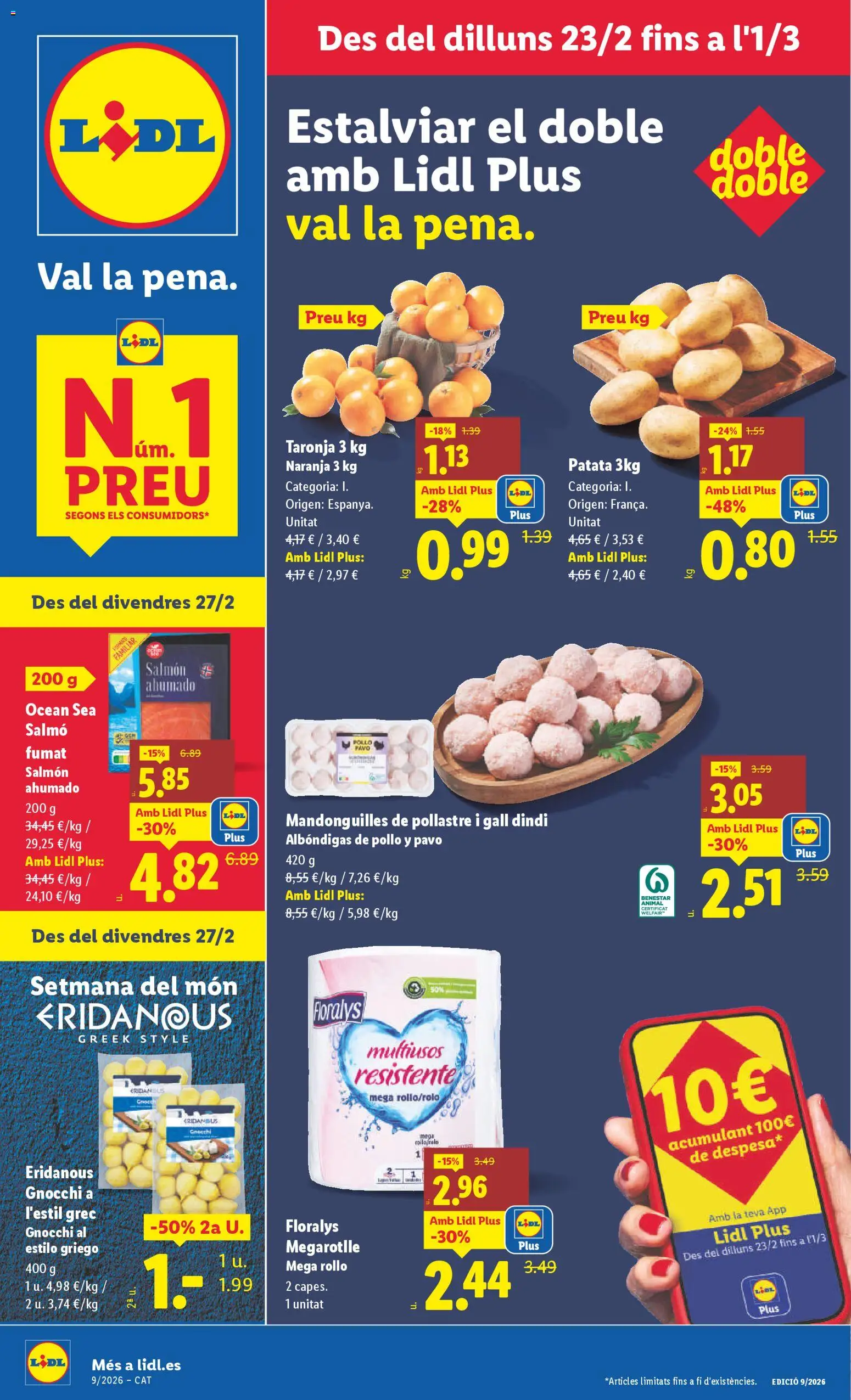 Lidl folleto │ válido desde el 23.02.2026 | Página: 1 | Productos: Salmón ahumado
