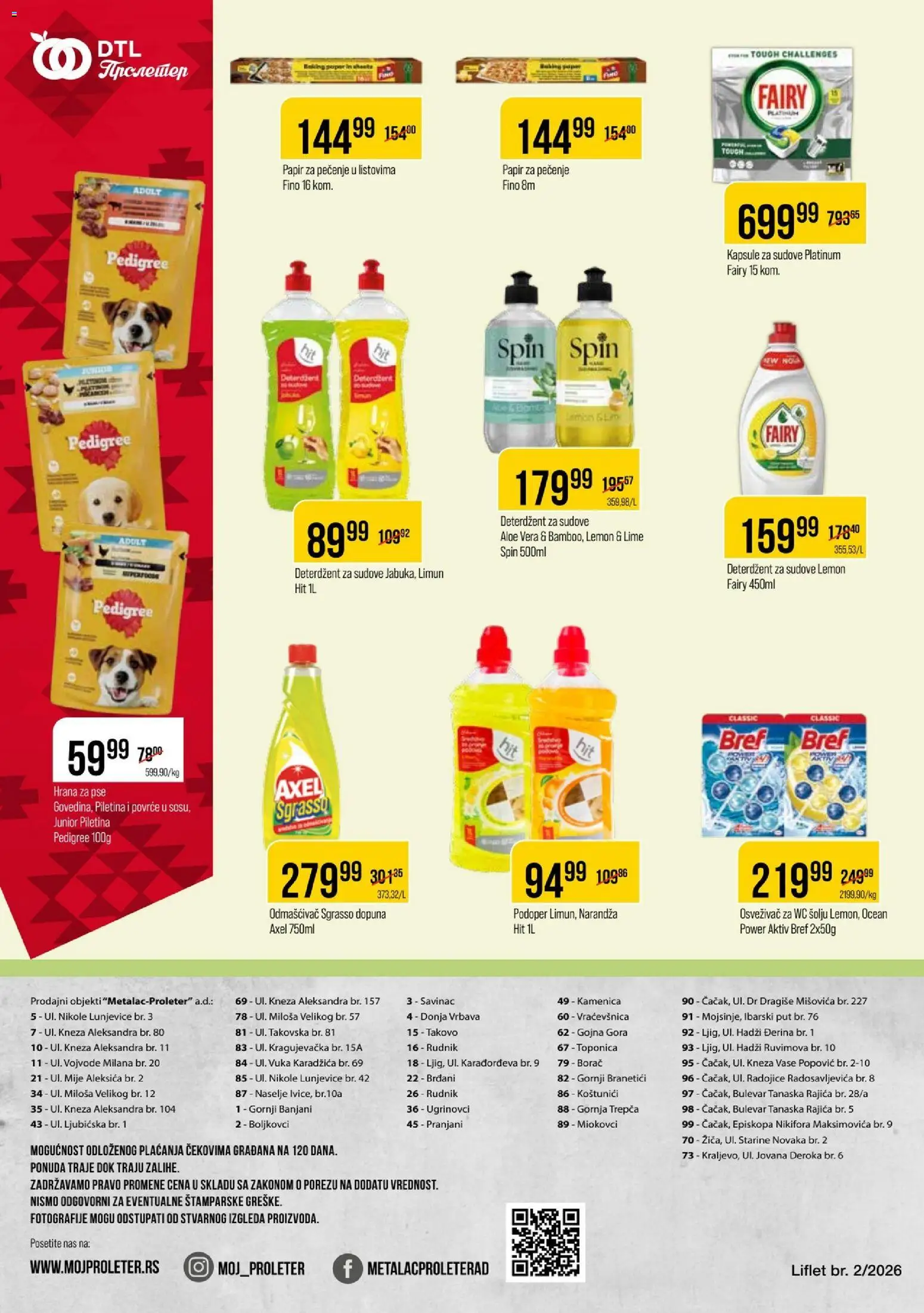 Metalac Proleter katalog - važi od 14.01.2026 | Strana: 12 | Proizvode: Deterdžent, Bref, Kapsule, Limun