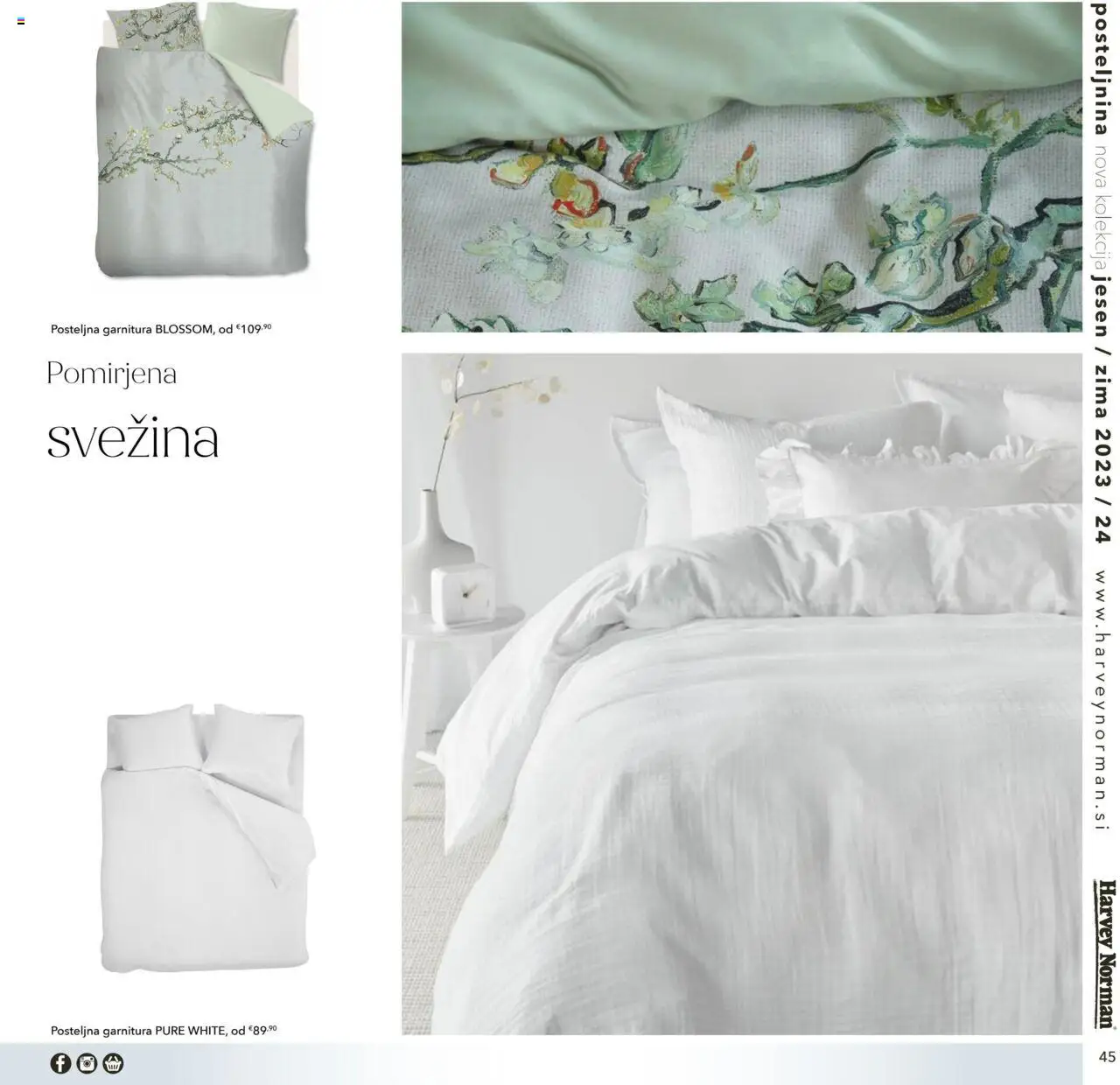 Harvey Norman katalog posteljnina jesen zima │ velja od 01.10.2023 | Stran: 45 | Izdelki: Posteljnina