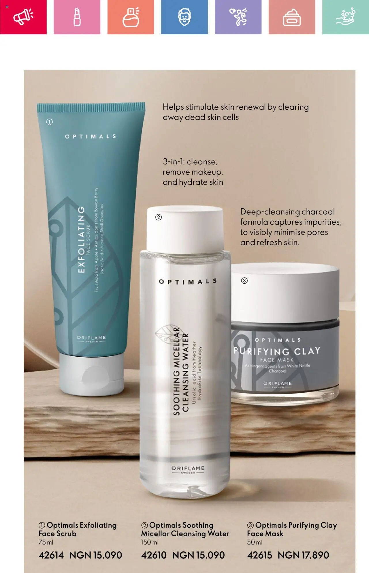 Oriflame -Catalogue valid from 01.04.2025 | Page: 17 | Products: Water, Mask, Teamécses