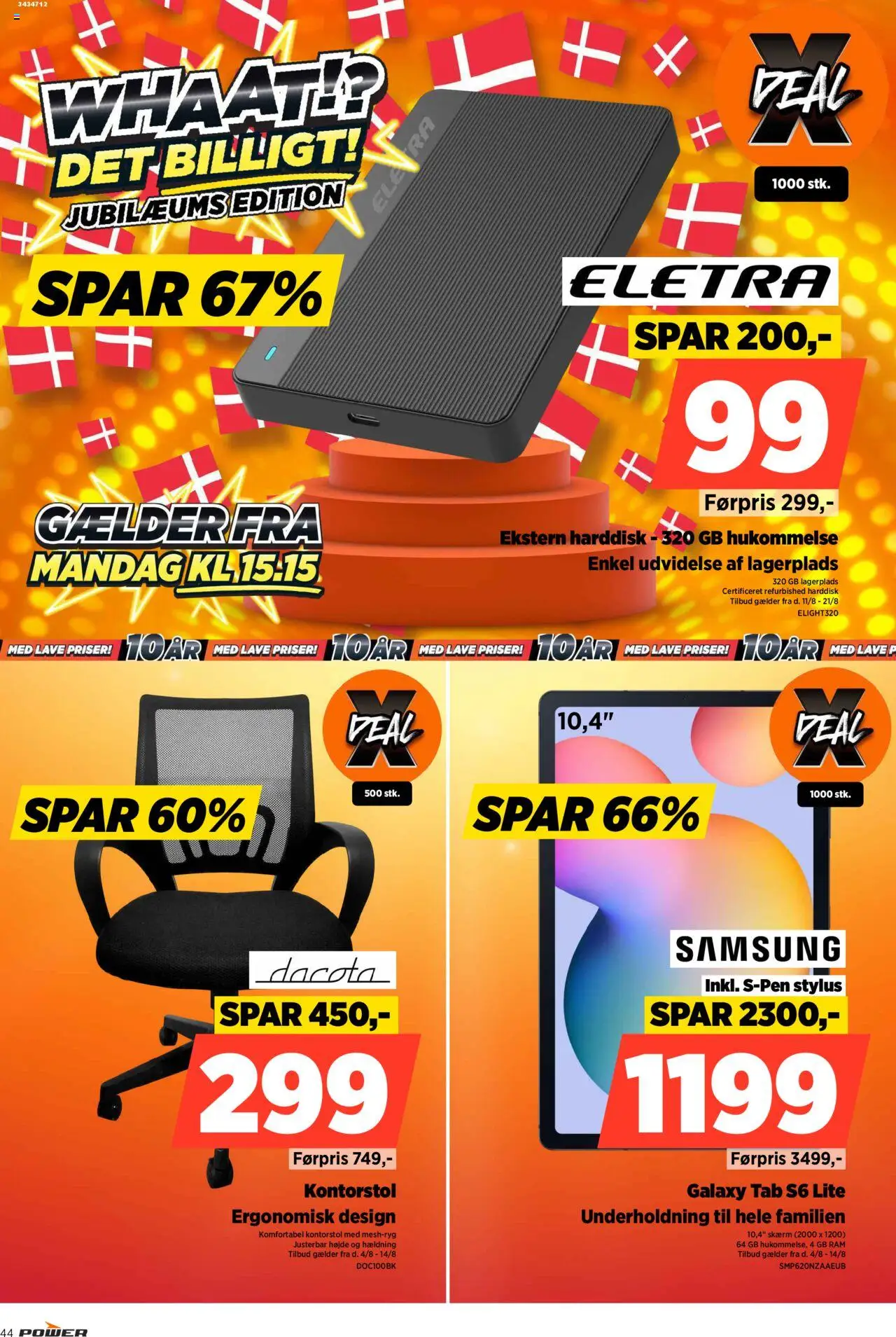 Power Tilbudsavis gyldig fra 31.07.2025 | Side: 44 | Produkter: RAM, Skærm, Ekstern Harddisk, Harddisk