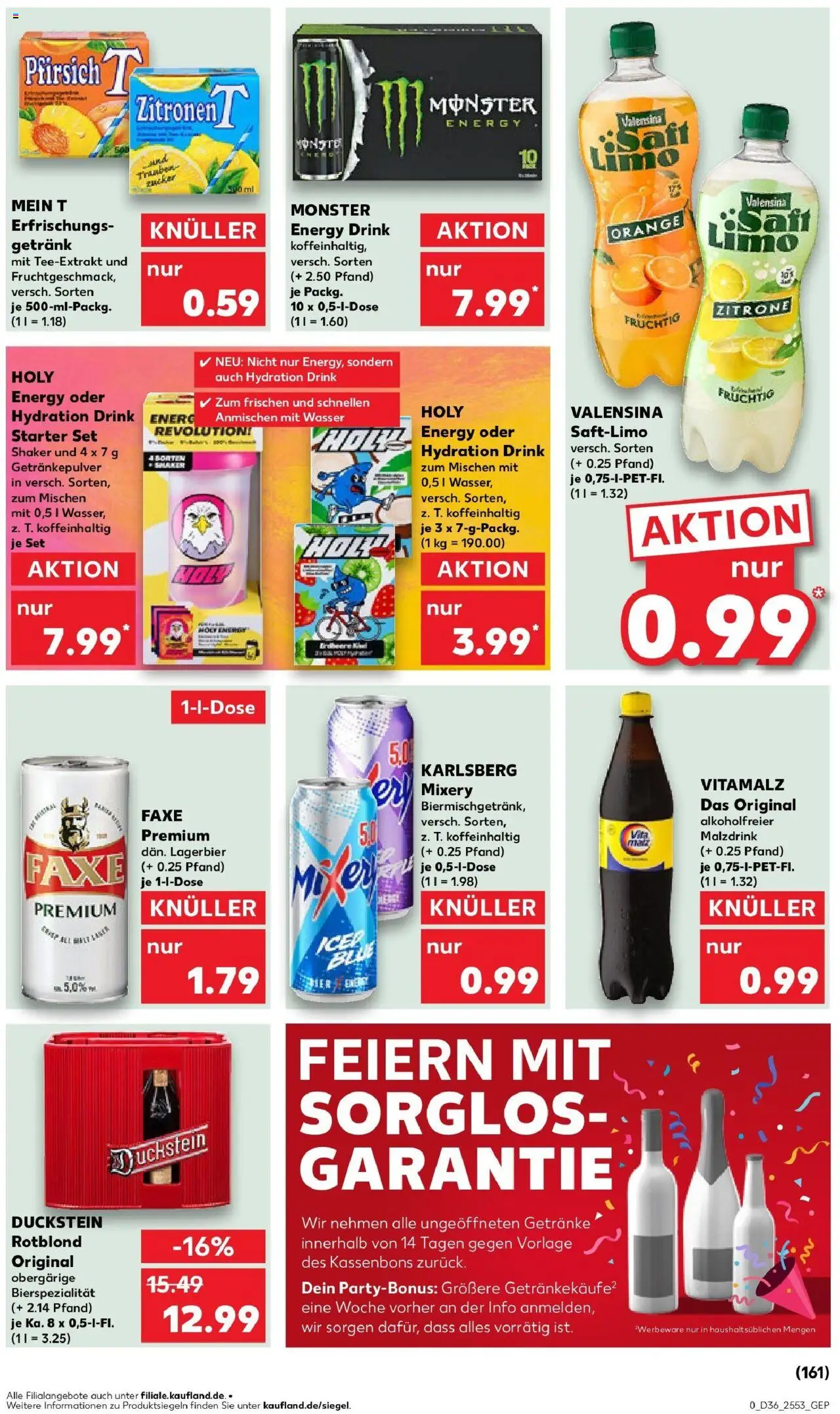 Kaufland prospekt Dieburg	 – gültig ab 07.09.2025 | Seite: 39 | Produkte: Valensina, Monster, Zitrone, Pfirsich