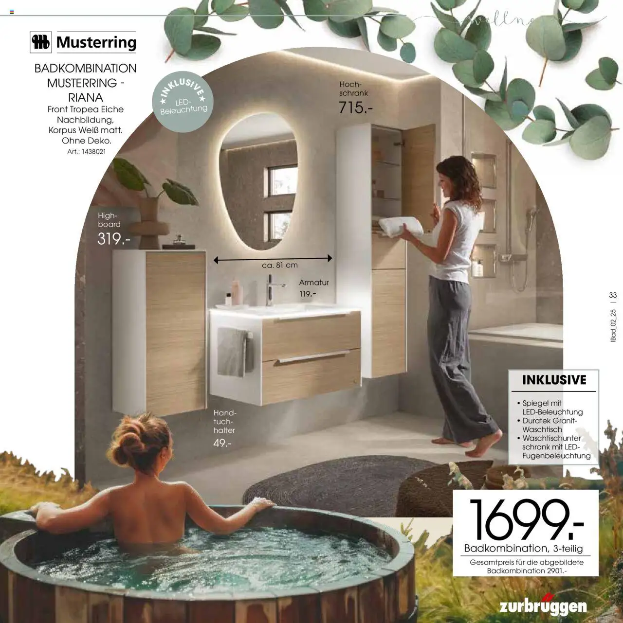 Zurbrüggen - Bad Spezial – gültig ab 11.06.2025 | Seite: 33 | Produkte: Schrank, Spiegel, Armatur, Waschtisch