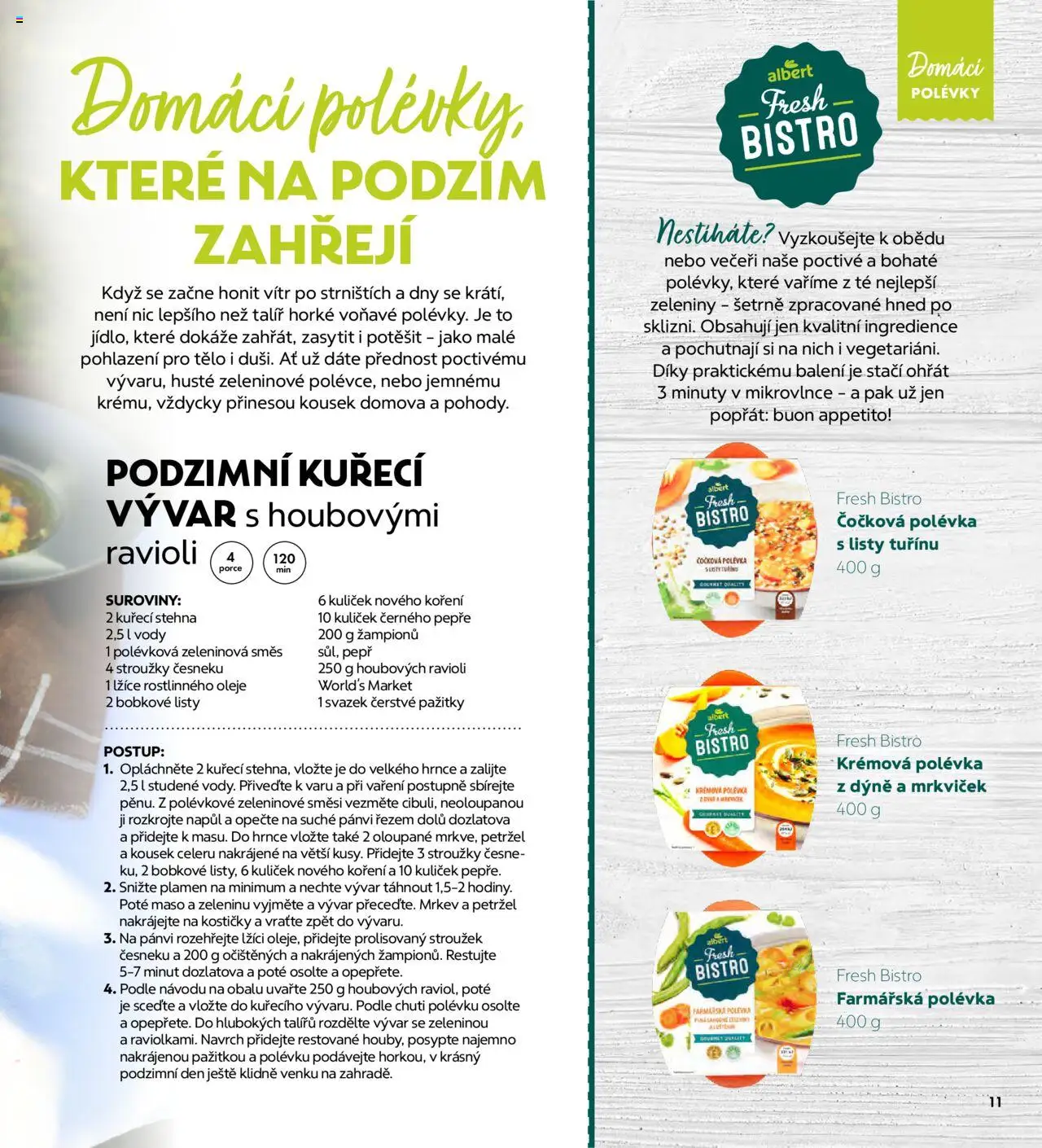 Albert magazín od 01.10.2025 | Strana: 11 | Produkty: Hrnce, Vývar, Maso, Kuřecí stehna