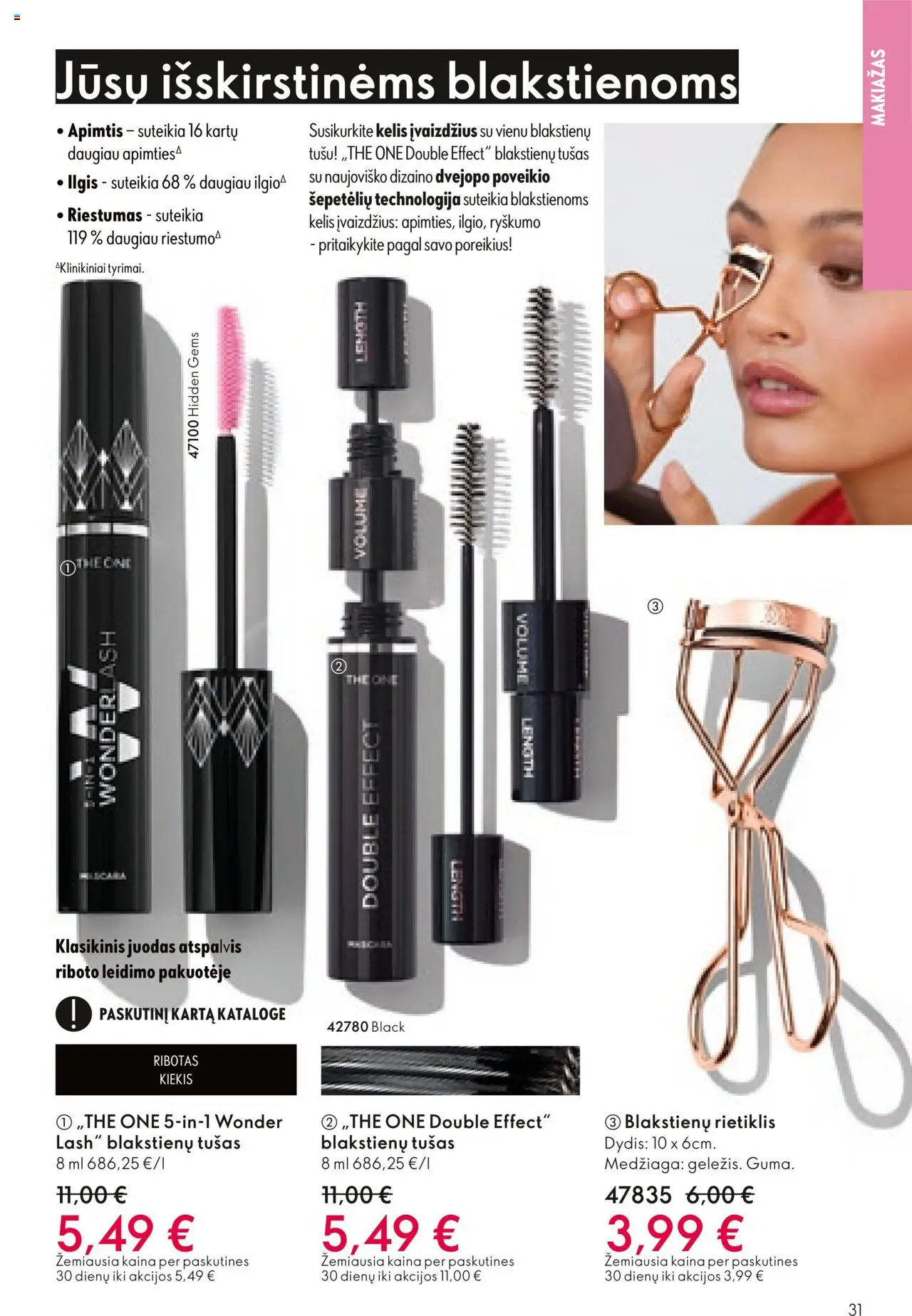 Oriflame akcijos nuo 08.10.2025 | Puslapis: 31 | Prekių: Makiažas, Tušas