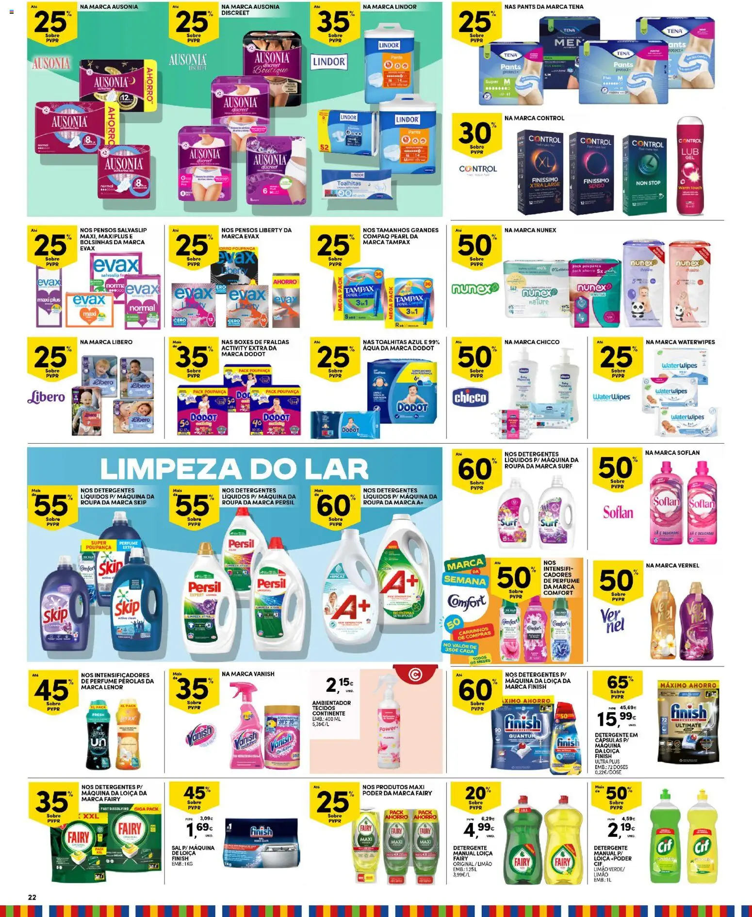 Continente Madeira │ válido de 21.04.2026 | Página: 22 | Produtos: Fraldas, Perfume, Sal, Persil