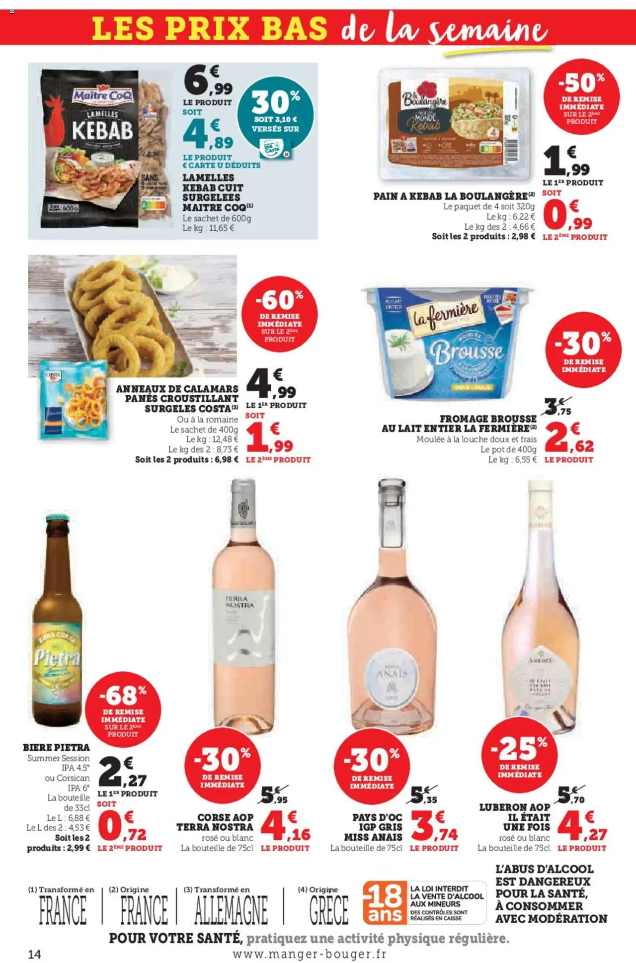  | Page: 14 | Produits: Lait entier, Lait, Pain, Bière