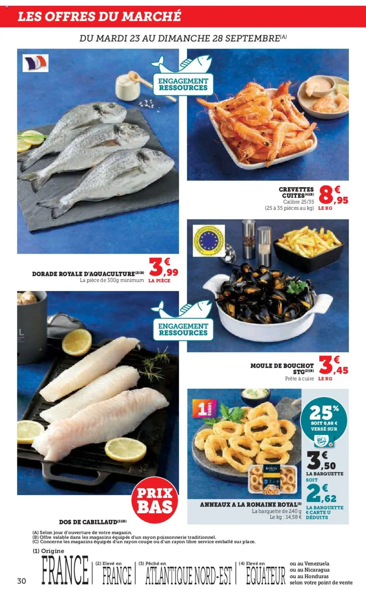  | Page: 30 | Produits: Pêche, Poissonnerie, Crevettes, Dorade royale