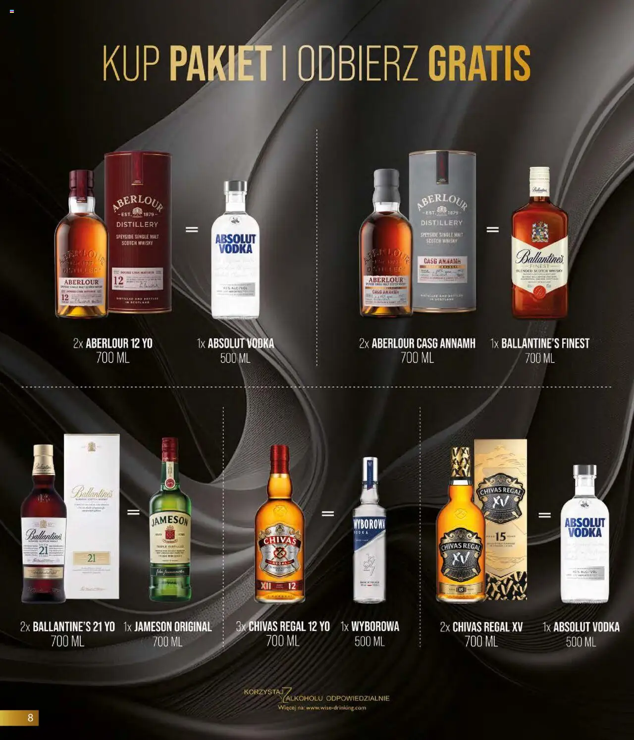 Eurocash Gazetka - Horeca od 01.09.2025 | Strona: 8 | Produkty: Chivas Regal, Jameson, Vodka, Regał