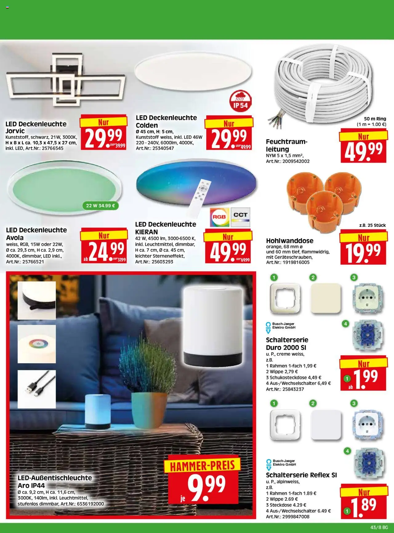 HERKULES Bau & Garten – gültig ab 20.10.2025 | Seite: 8 | Produkte: Steckdose, Creme