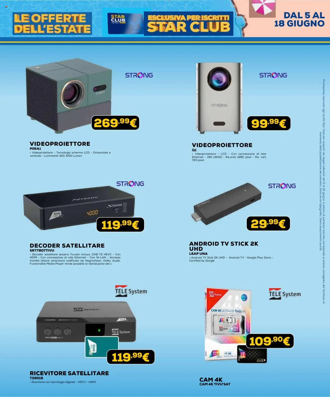 Volantino Euronics del 05.06.2025 | Pagina: 37 | Prodotti: Schermo, Decoder, TV, Audio