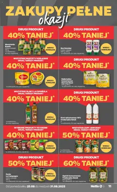 Netto gazetka - Spożywcza od 25.08.2025 | Strona: 11 | Produkty: Ocet spirytusowy, Kurczak, Pesto, Ogórki konserwowe