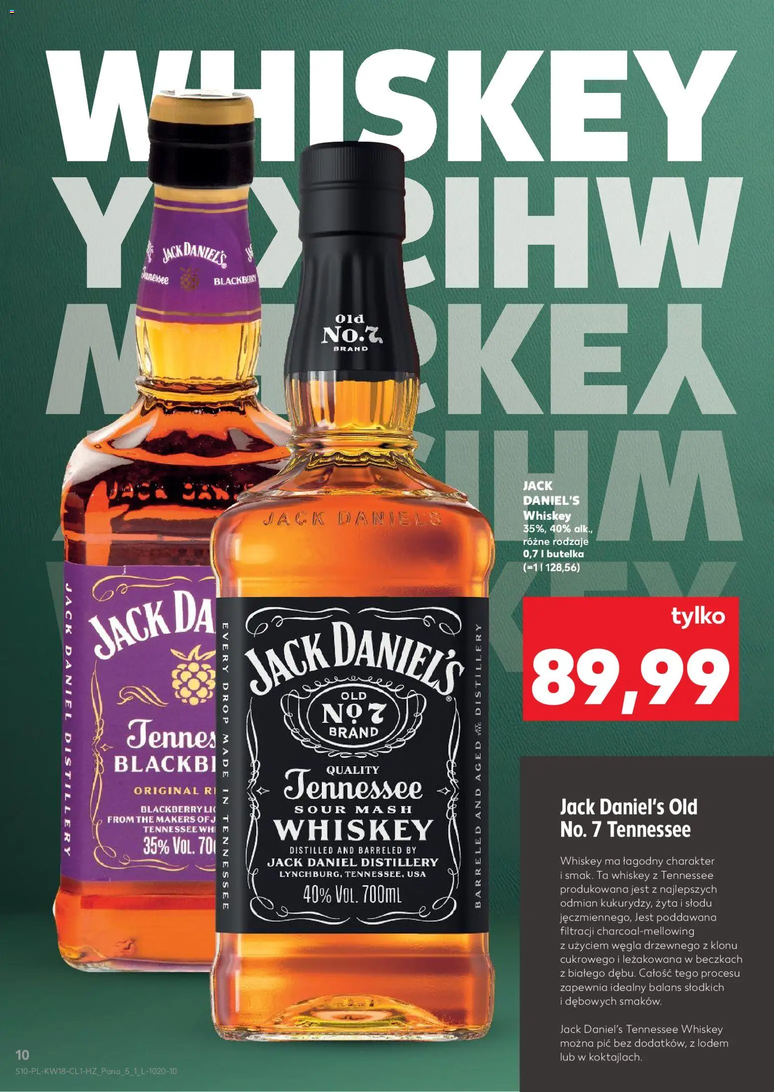 Kaufland Polsko leták - Barek od 29.04.2026 | Strana: 10 | Produkty: Whiskey, Jack Daniel’s