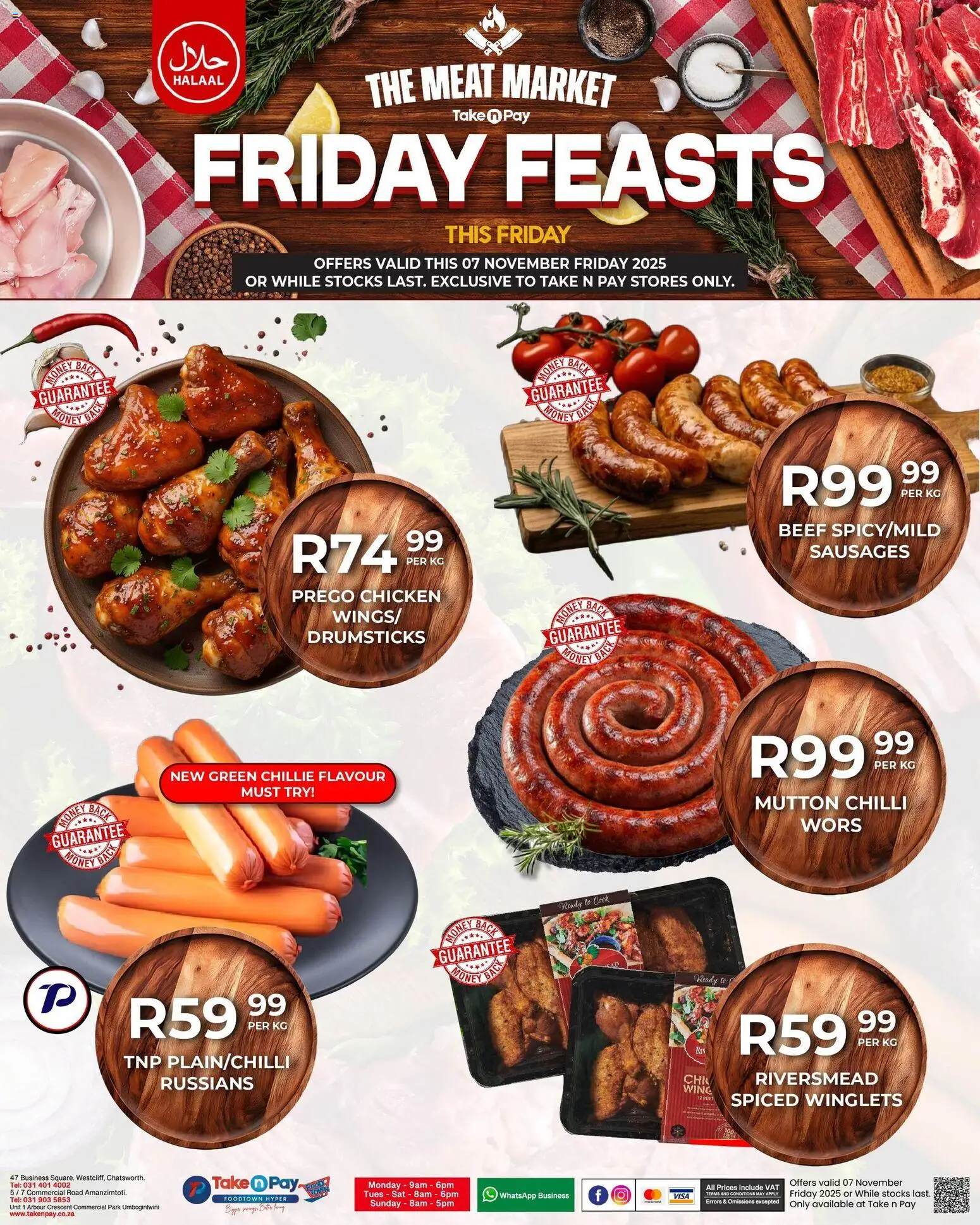New Take n Pay catalogue – valid from 07.11.2025 | Page: 5 | Products: Chicken, Beef, Chilli