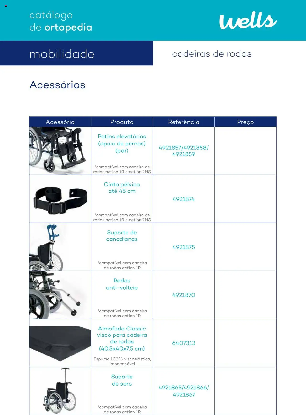 Well’s Catálogo de Ortopedia │ válido de 12.02.2024 | Página: 17 | Produtos: Cinto, Almofada, Cadeira, Patins